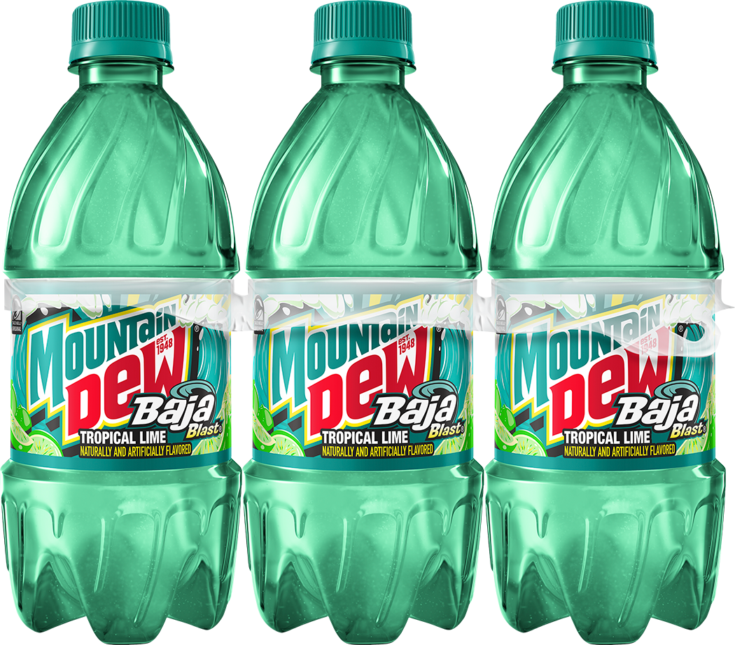 Mountain Dew, Baja Blast, Tropical Lime Naturally And Artificially Flavored Dew thumbnail