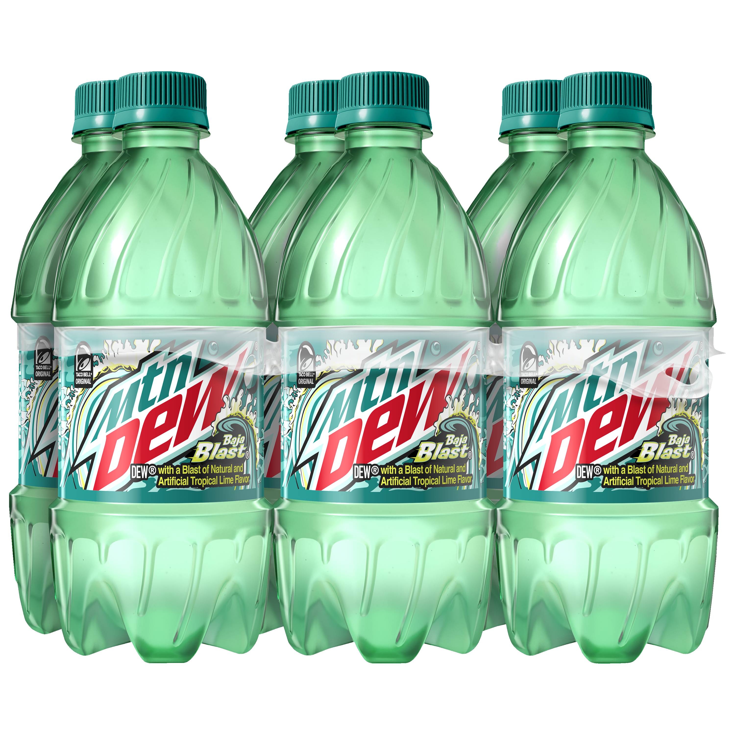 Mountain Dew, Baja Blast, Dew With A Blast Of Natural And Artificial Tropical Lime Flavor