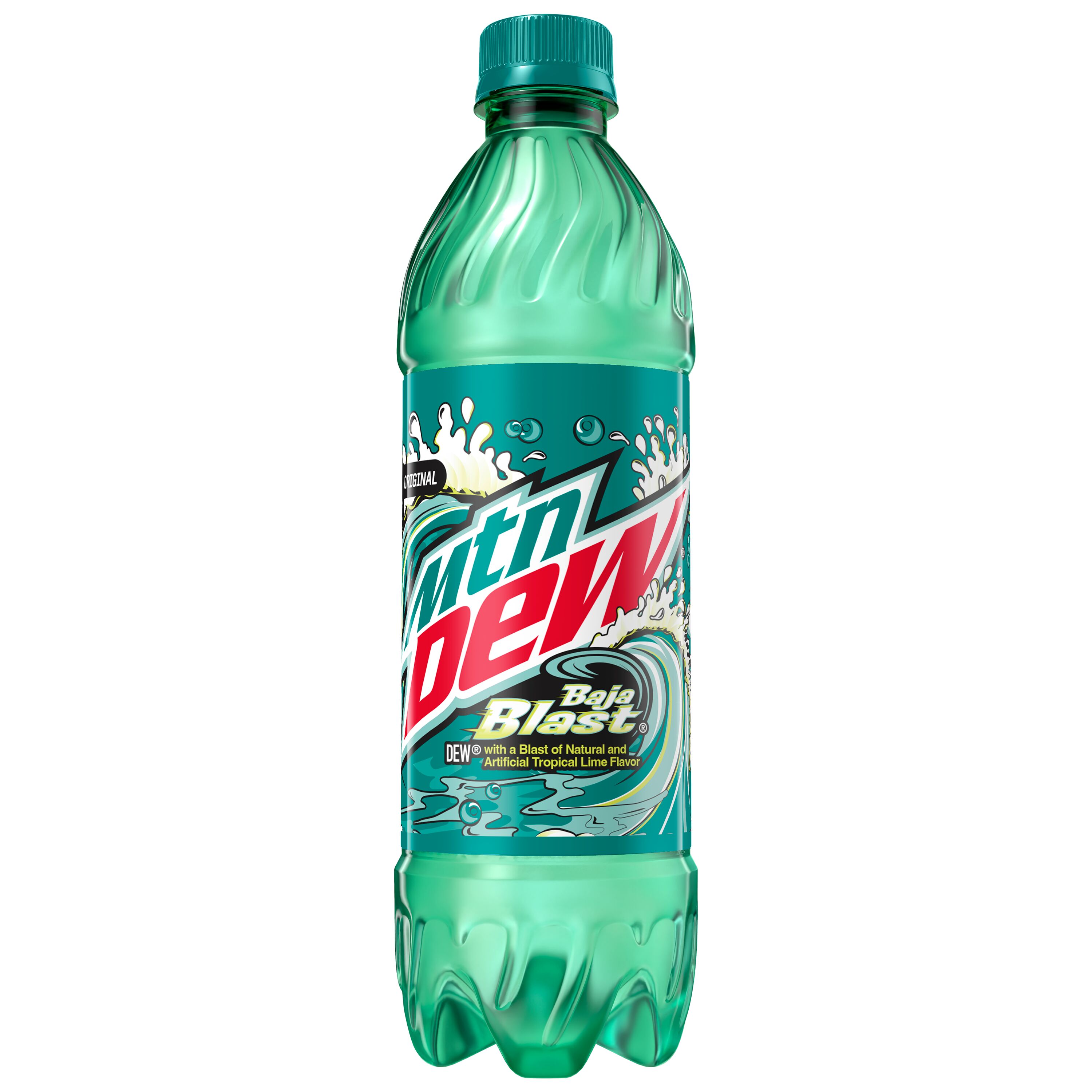 Mountain Dew, Baja Blast, Dew With A Blast Of Natural And Artificial Tropical Lime Flavor