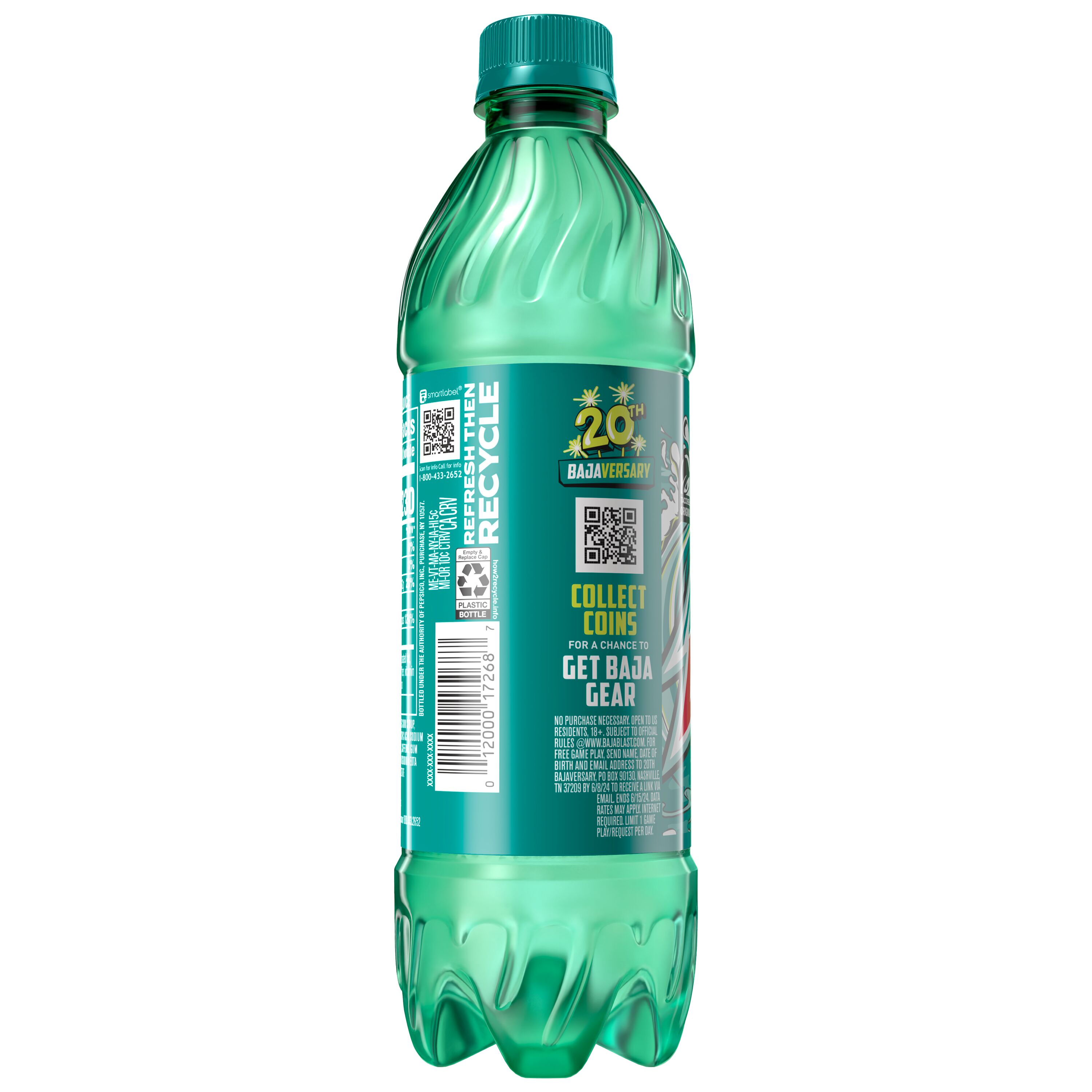 Mountain Dew, Baja Blast, Dew With A Blast Of Natural And Artificial Tropical Lime Flavor thumbnail