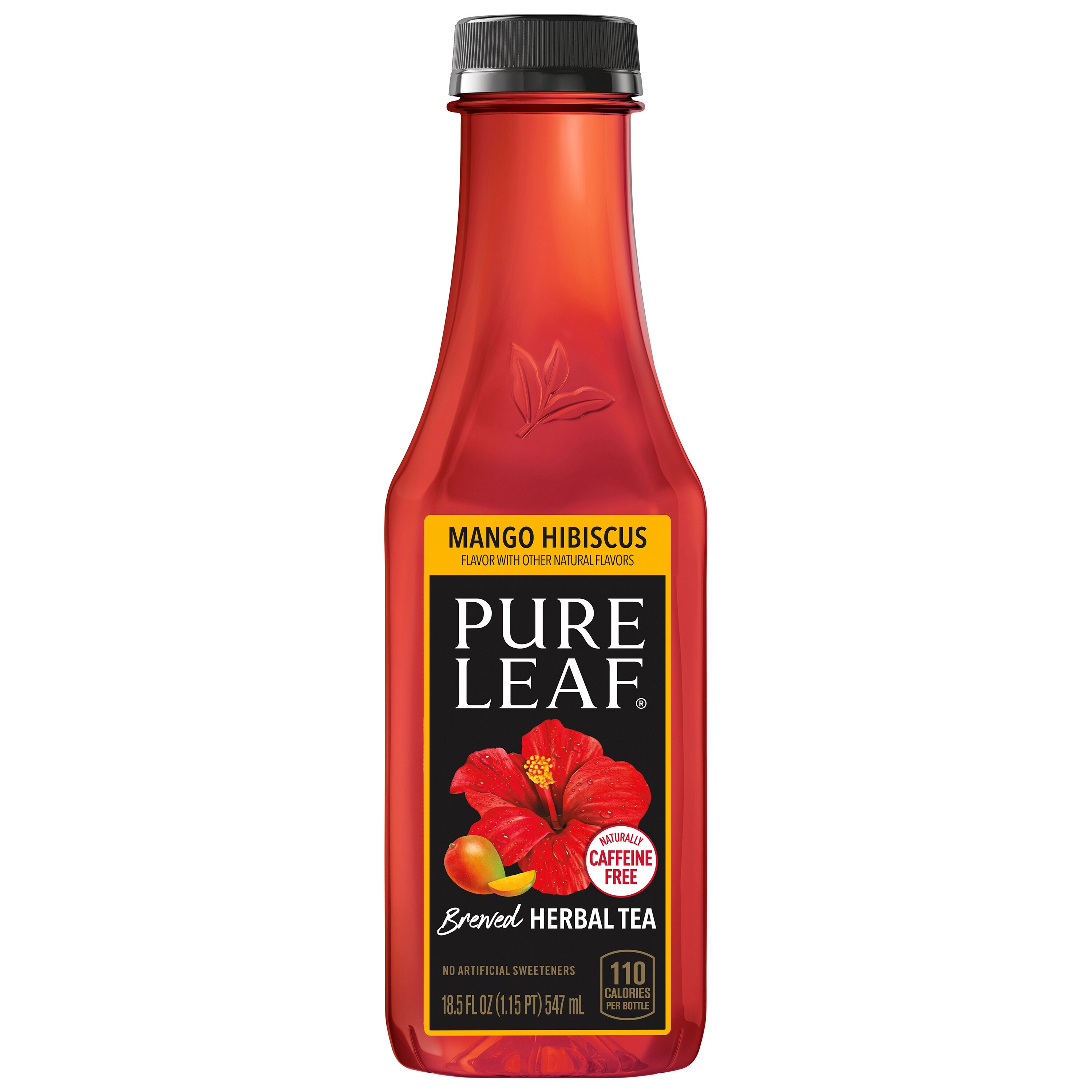 Pure Leaf, Mango Hibiscus Flavor, Brewed Herbal Tea