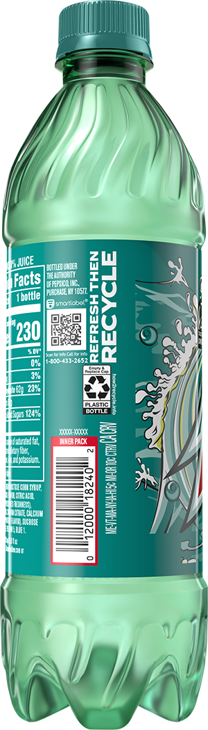Mountain Dew, Baja Blast, Dew With A Blast Of Natural And Artificial Tropical Lime Flavor thumbnail
