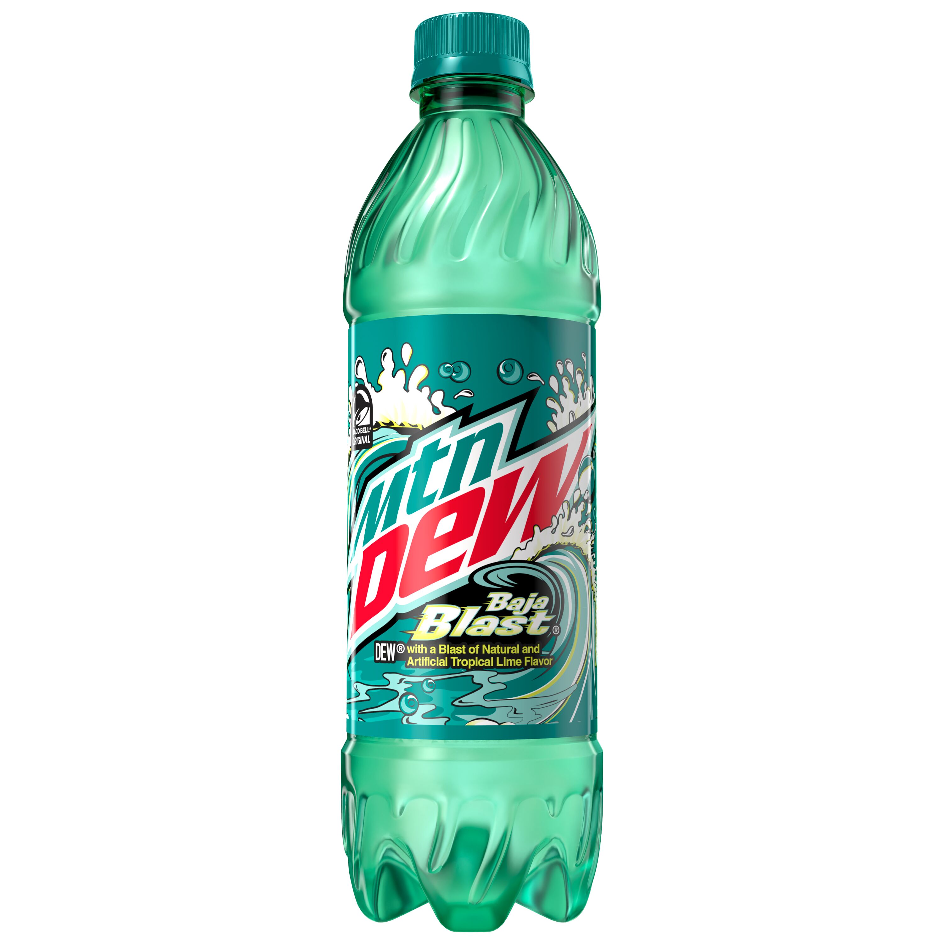 Mountain Dew, Baja Blast, Dew With A Blast Of Natural And Artificial Tropical Lime Flavor
