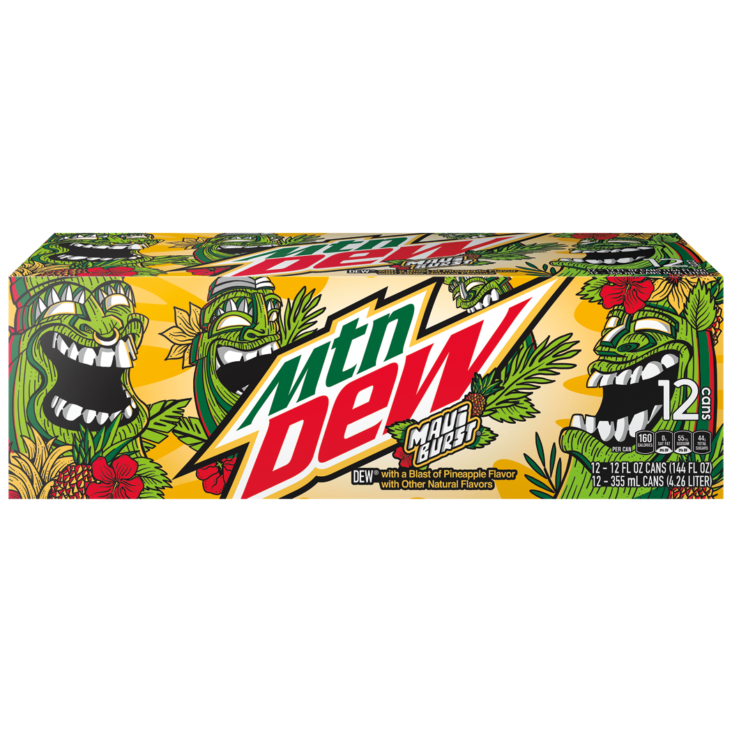Mountain Dew, Maui Burst, DEW With A Blast Of Pineapple Flavor thumbnail