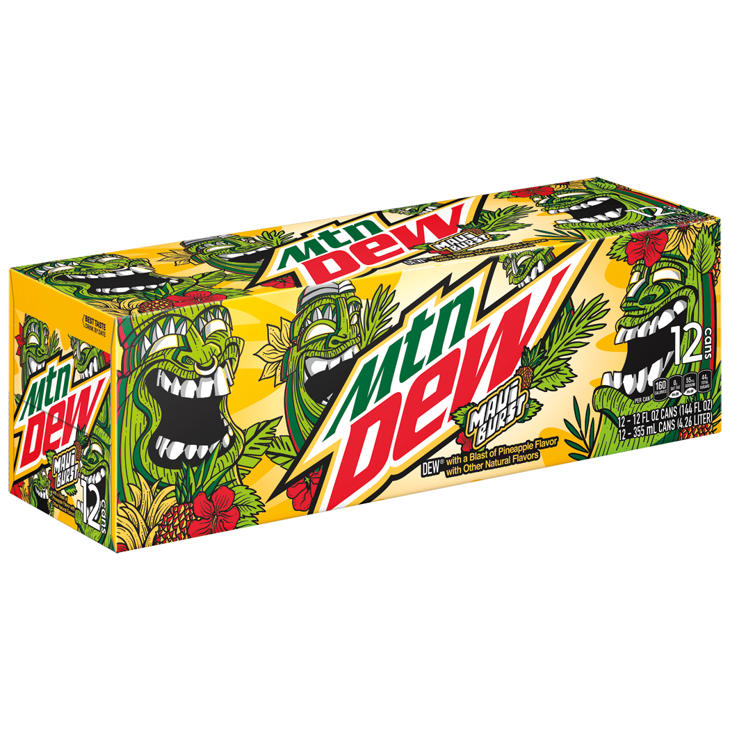 Mountain Dew, Maui Burst, DEW With A Blast Of Pineapple Flavor thumbnail