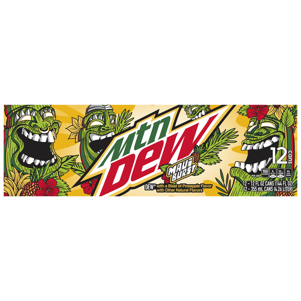 Mountain Dew, Maui Burst, DEW With A Blast Of Pineapple Flavor thumbnail