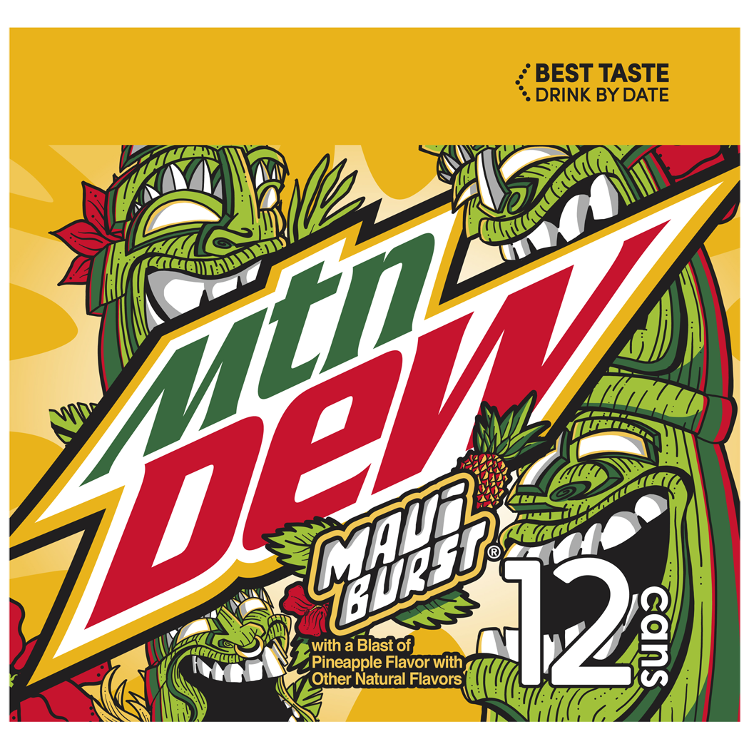 Mountain Dew, Maui Burst, DEW With A Blast Of Pineapple Flavor thumbnail