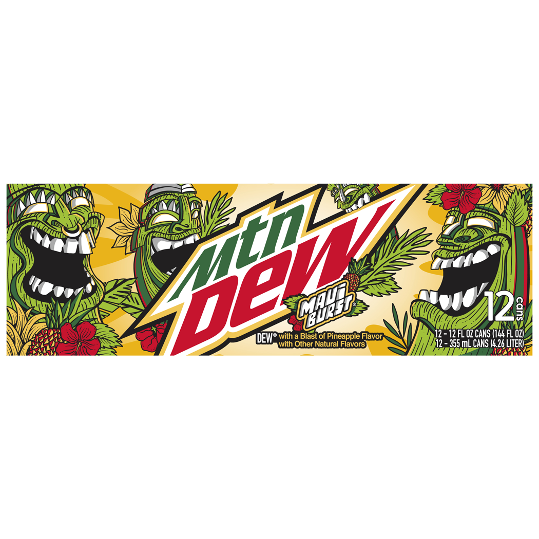Mountain Dew, Maui Burst, DEW With A Blast Of Pineapple Flavor thumbnail