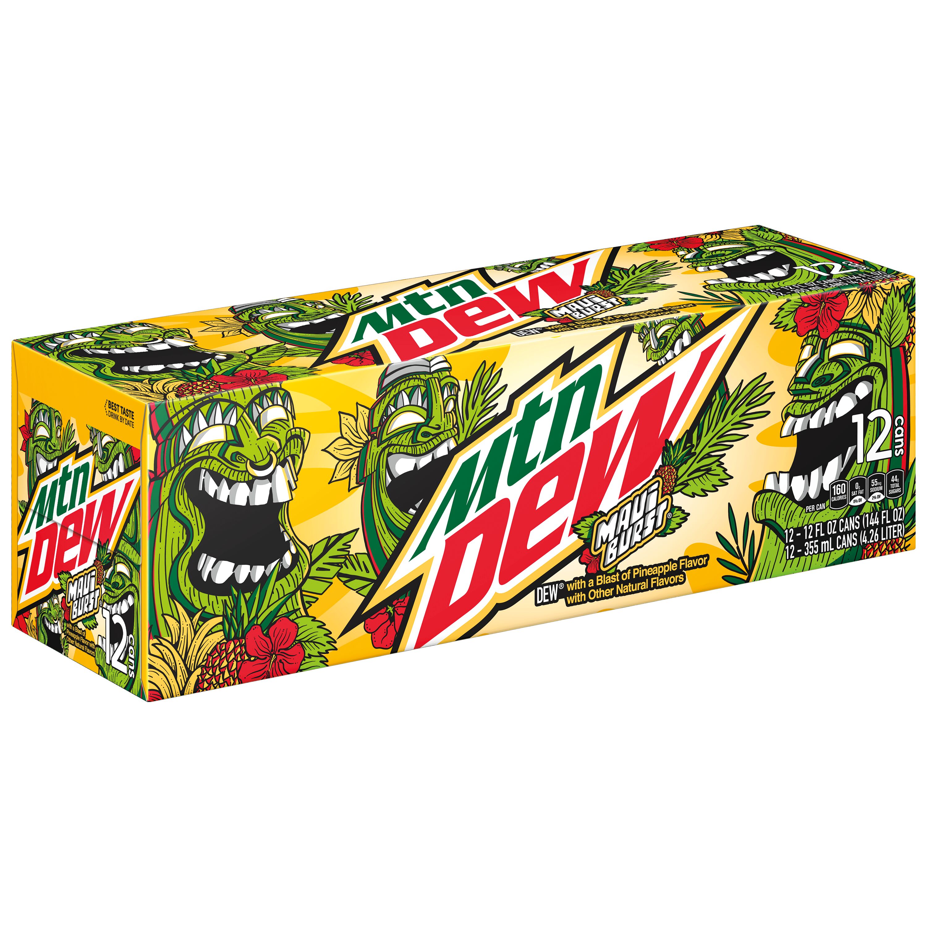 Mountain Dew, Maui Burst, DEW With A Blast Of Pineapple Flavor thumbnail
