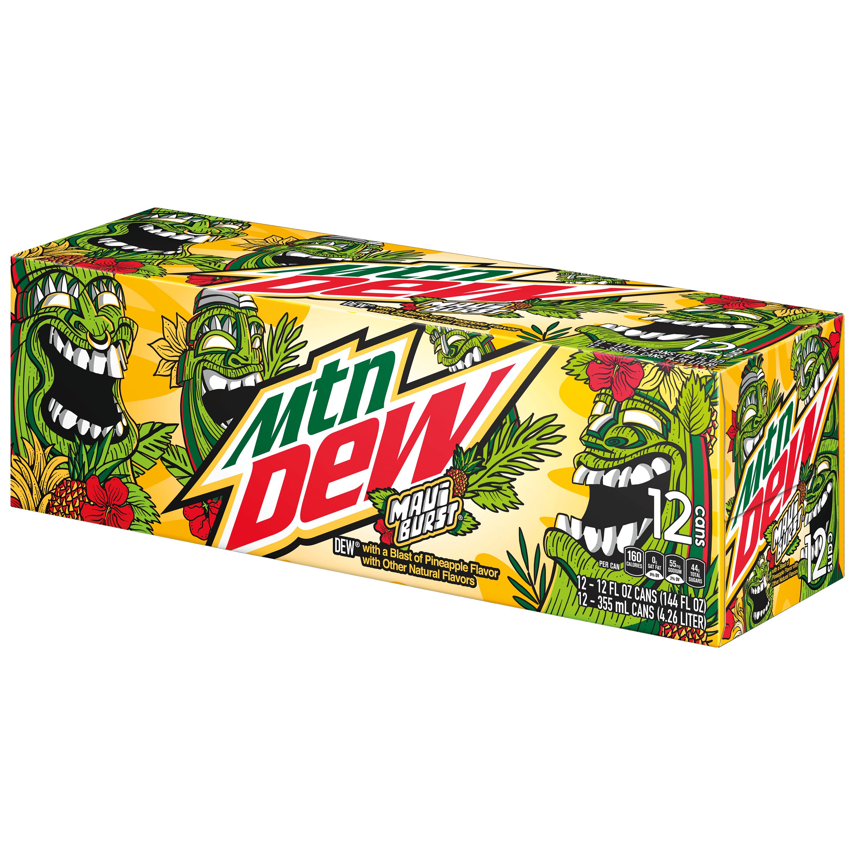 Mountain Dew, Maui Burst, DEW With A Blast Of Pineapple Flavor thumbnail