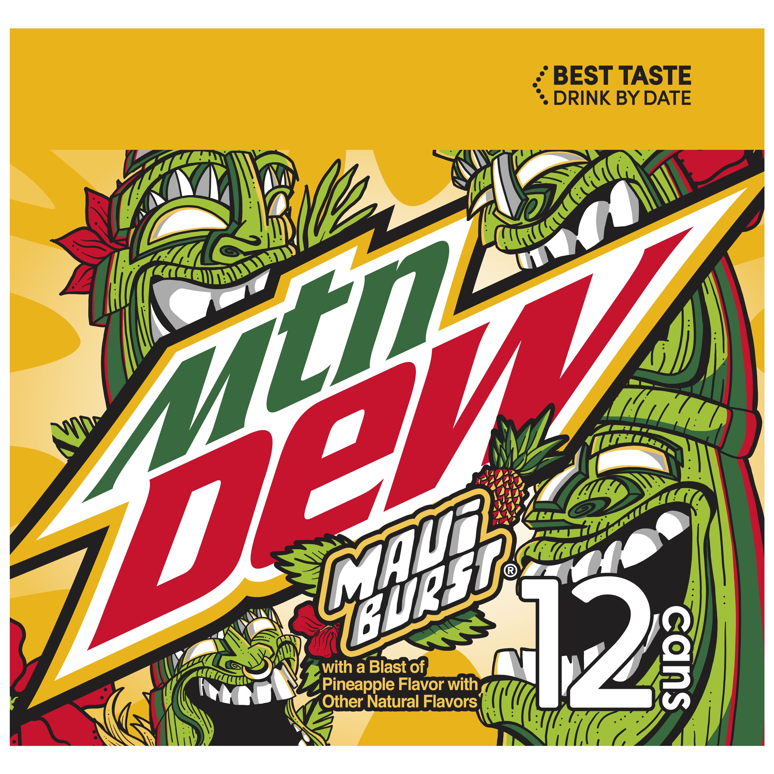 Mountain Dew, Maui Burst, DEW With A Blast Of Pineapple Flavor thumbnail
