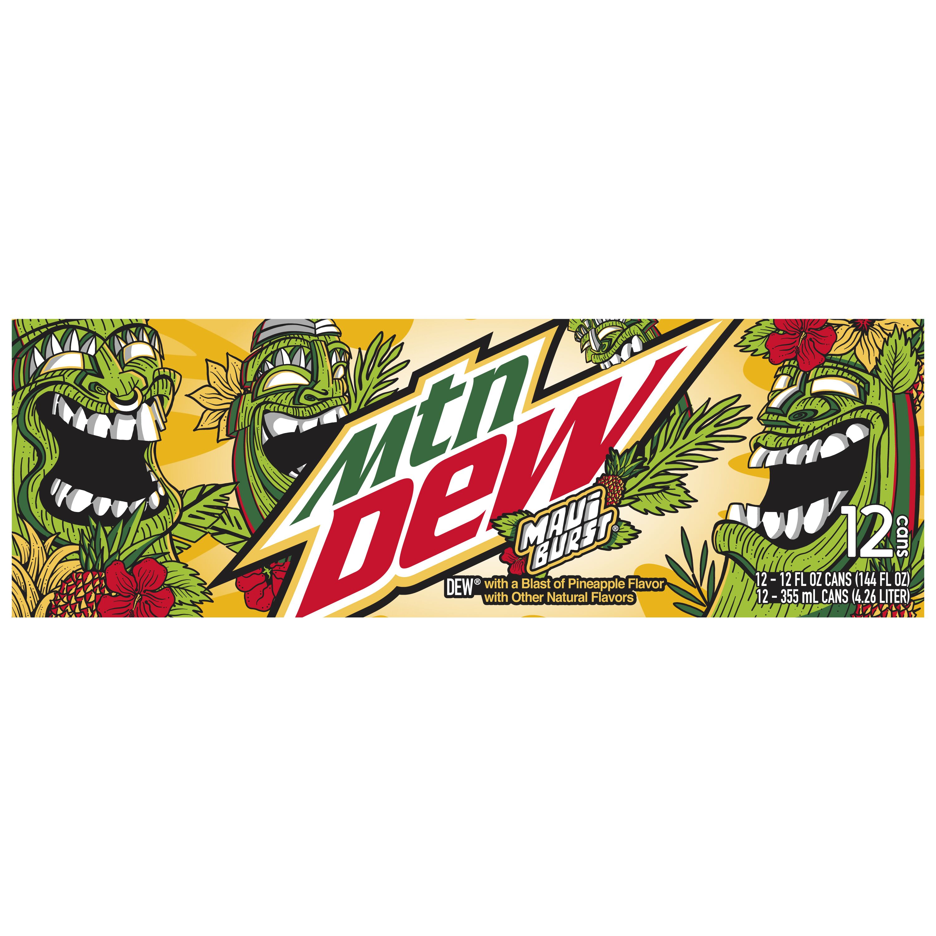 Mountain Dew, Maui Burst, DEW With A Blast Of Pineapple Flavor thumbnail