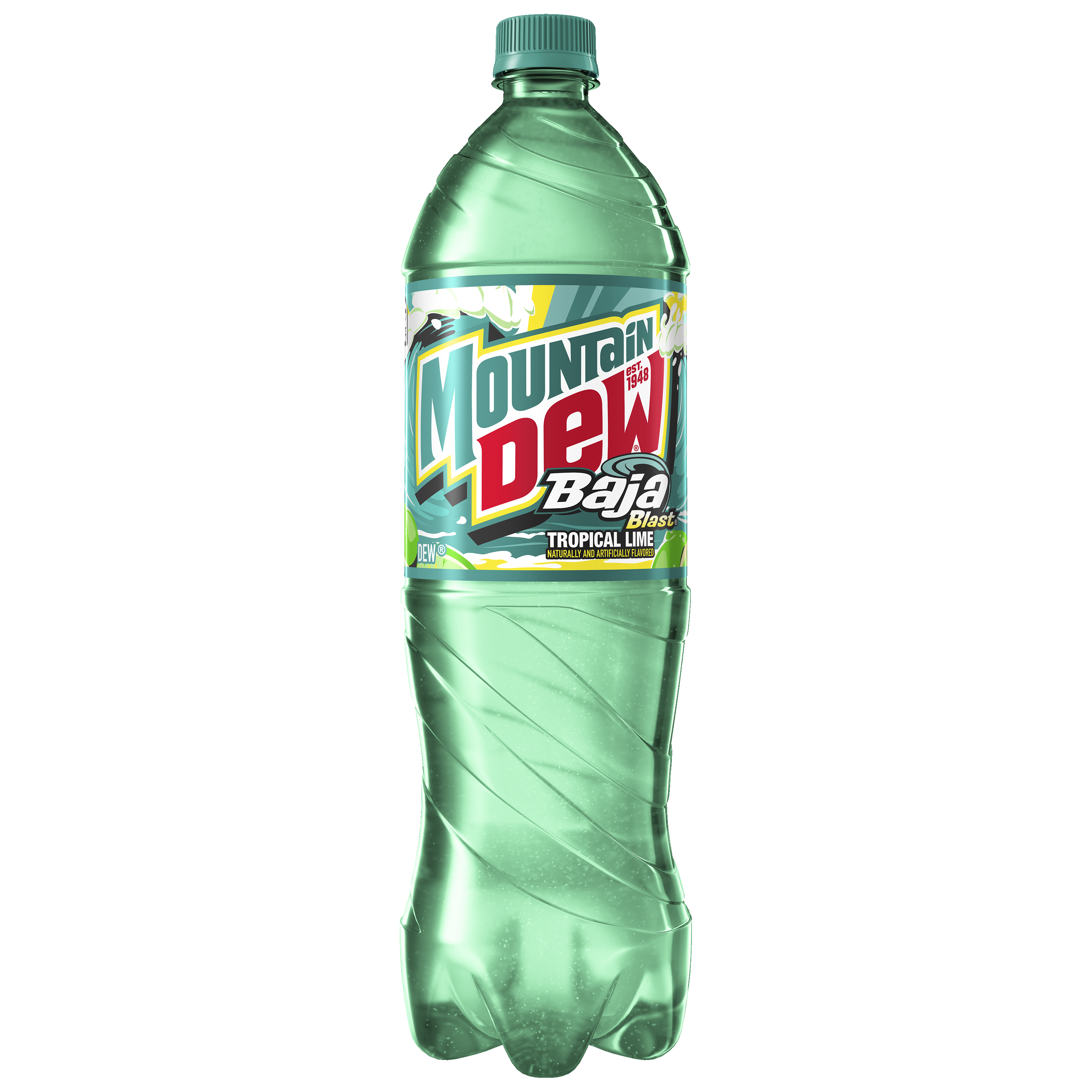 Mountain Dew, Baja Blast, Tropical Lime Naturally And Artificially Flavored Dew