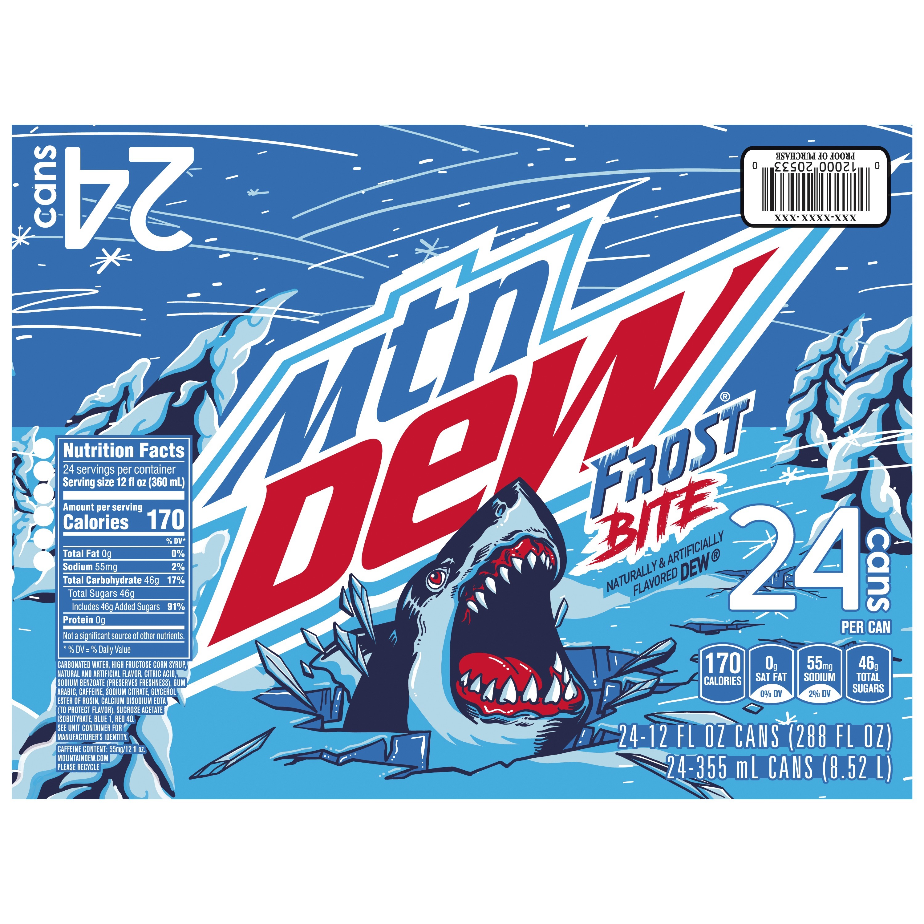 Mountain Dew, Frost Bite, Naturally & Artificially Flavored Dew thumbnail