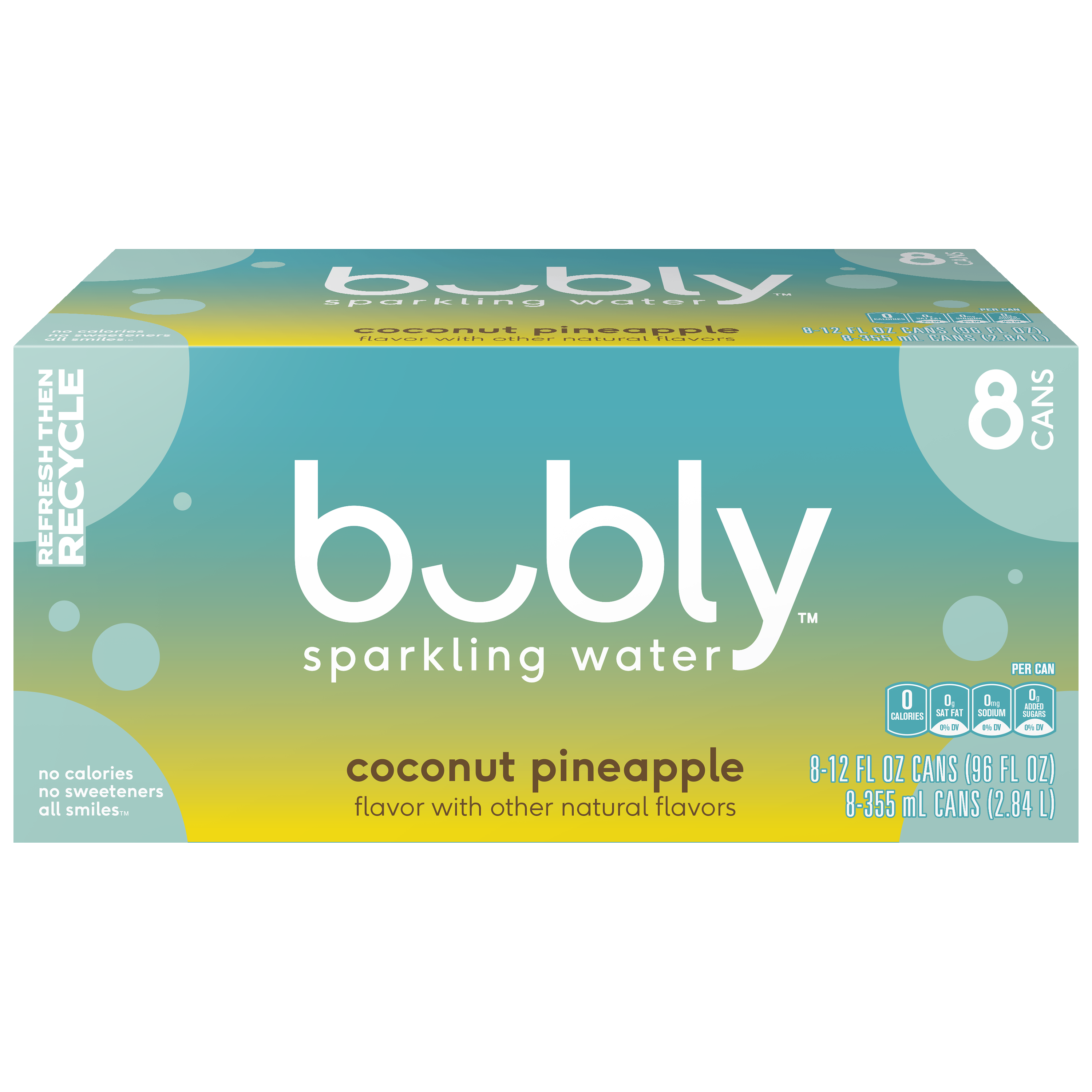 bubly, Coconut Pineapple Flavor, Sparkling Water