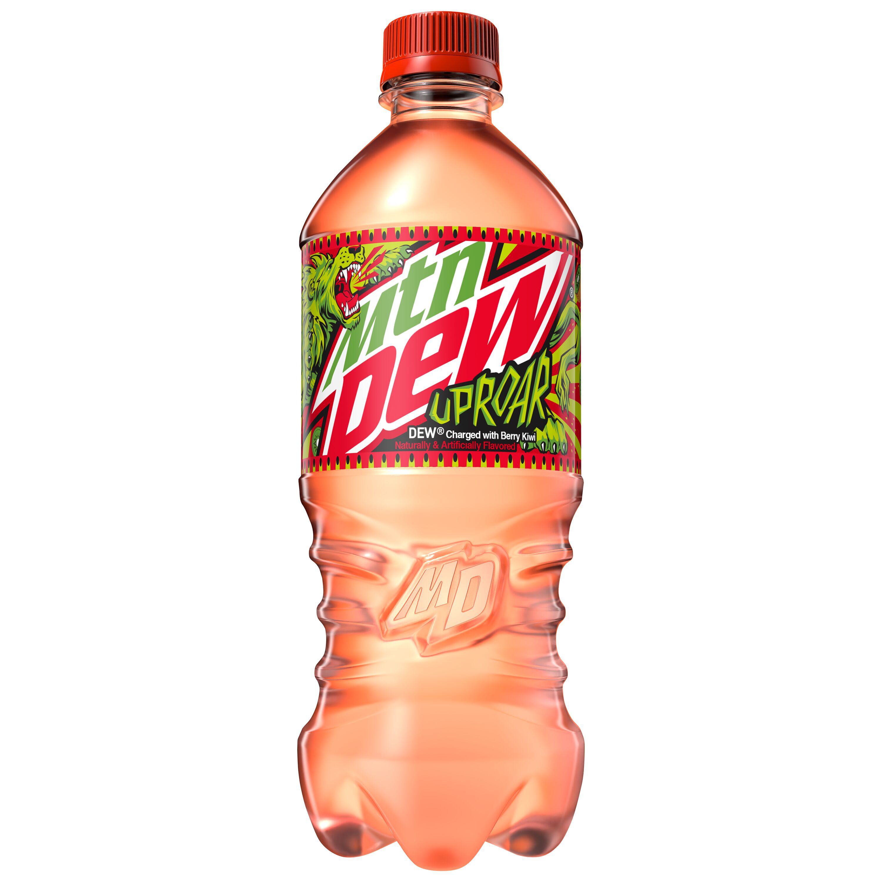 Mountain Dew, Uproar, Dew Charged With Berry Kiwi Naturally & Artificially Flavored