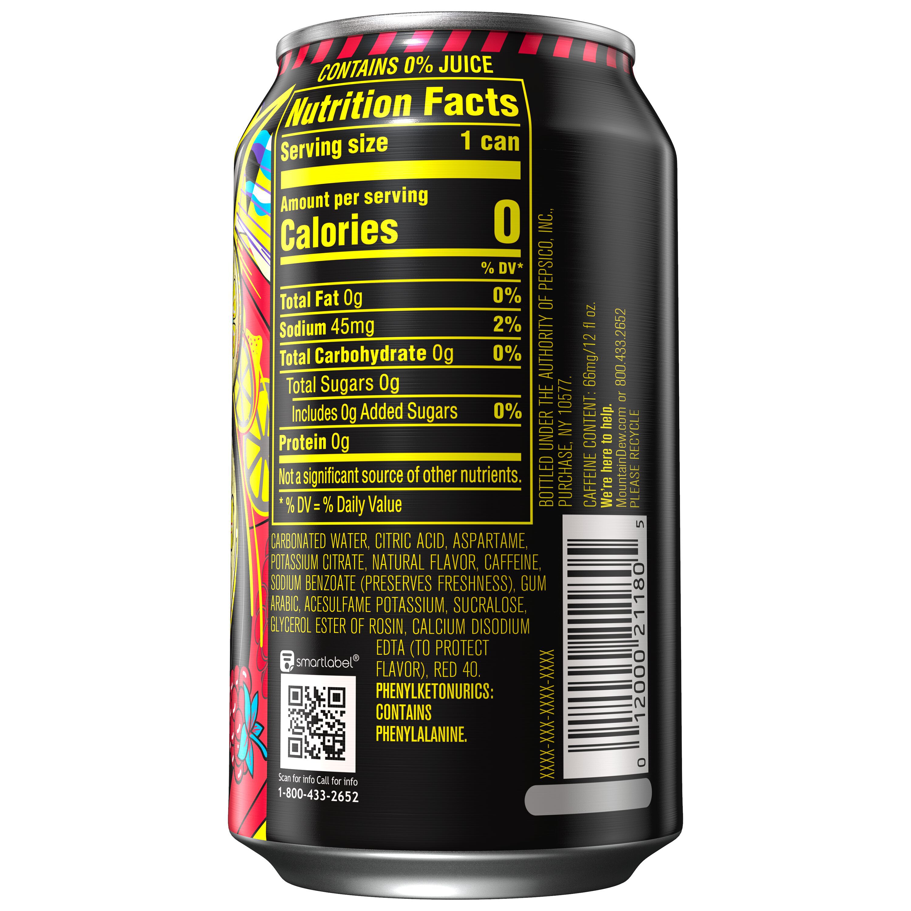 Mountain Dew, Zero Sugar, Spark, With A Blast Of Raspberry Lemonade Flavor, Zero Sugar Dew thumbnail
