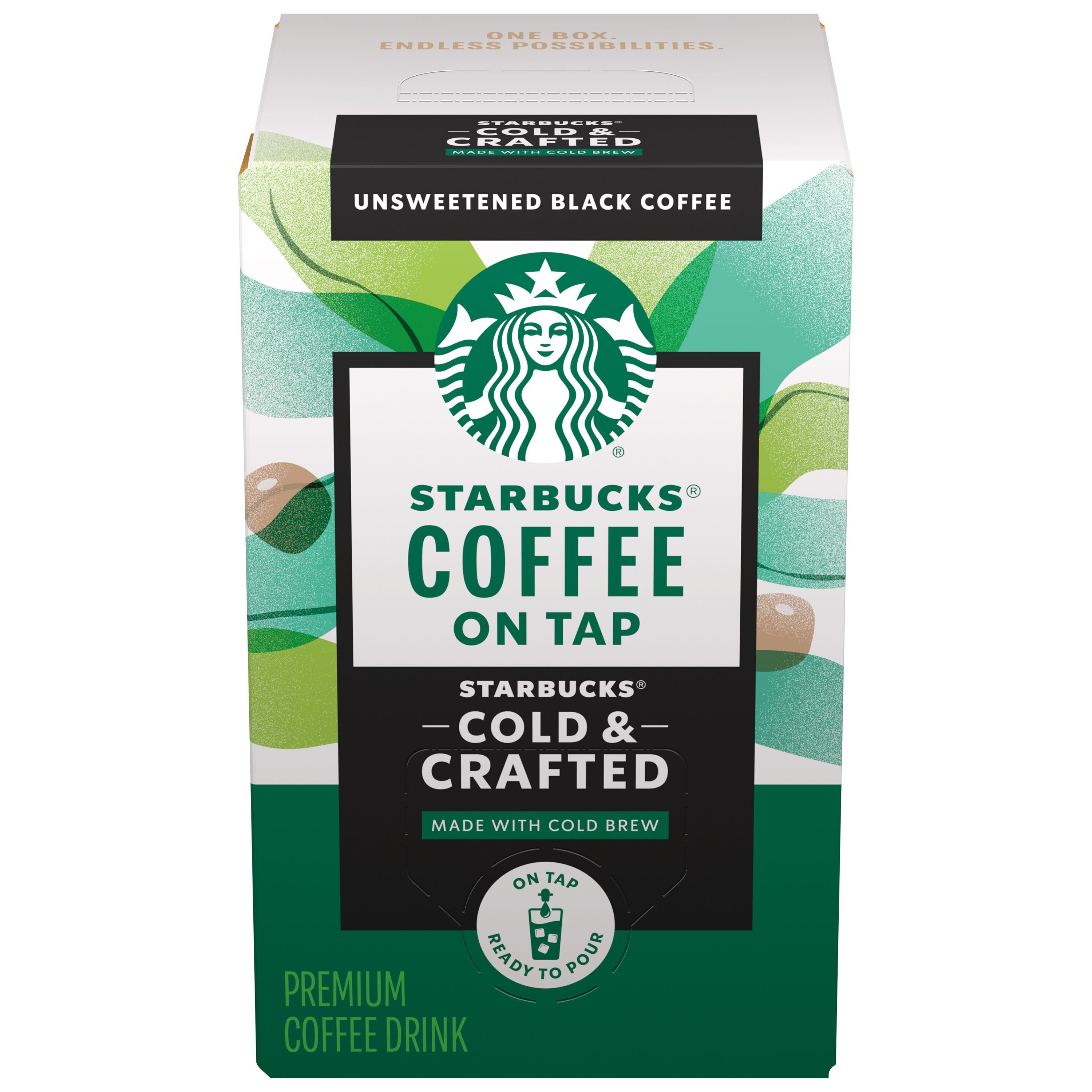 Starbucks, Cold & Crafted, Unsweetened Black Coffee, Premium Coffee Drink thumbnail