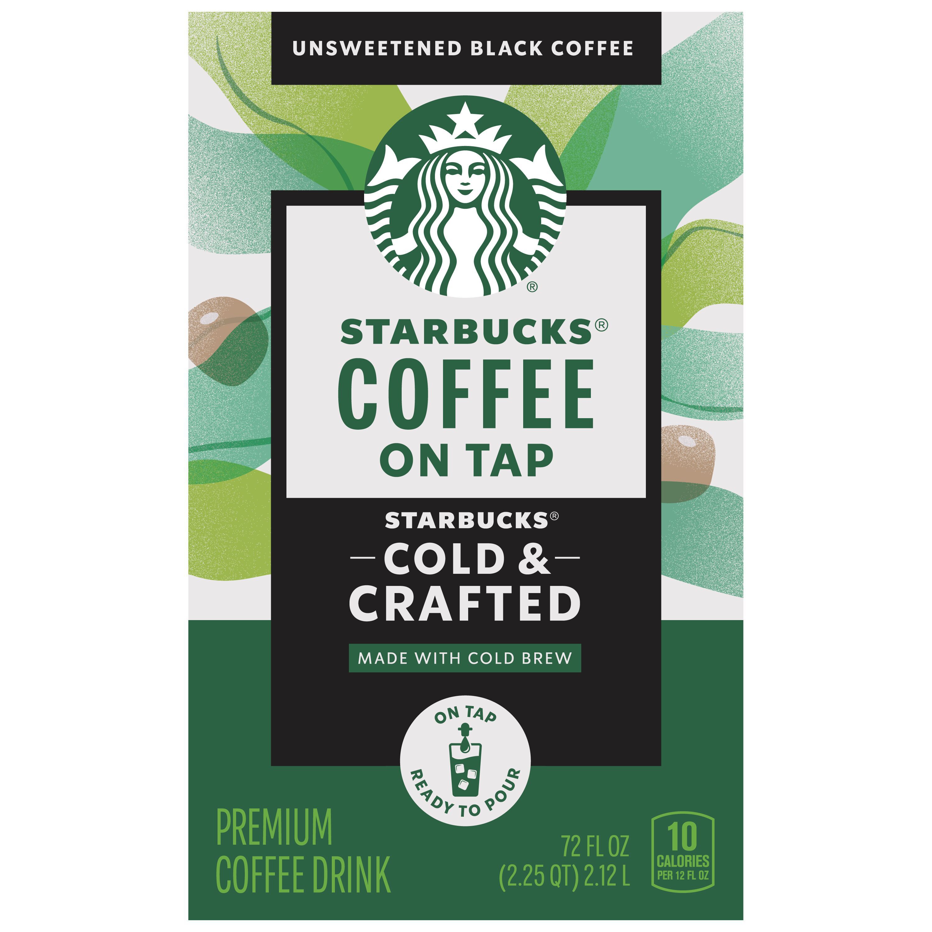 Starbucks, Cold & Crafted, Unsweetened Black Coffee, Premium Coffee Drink