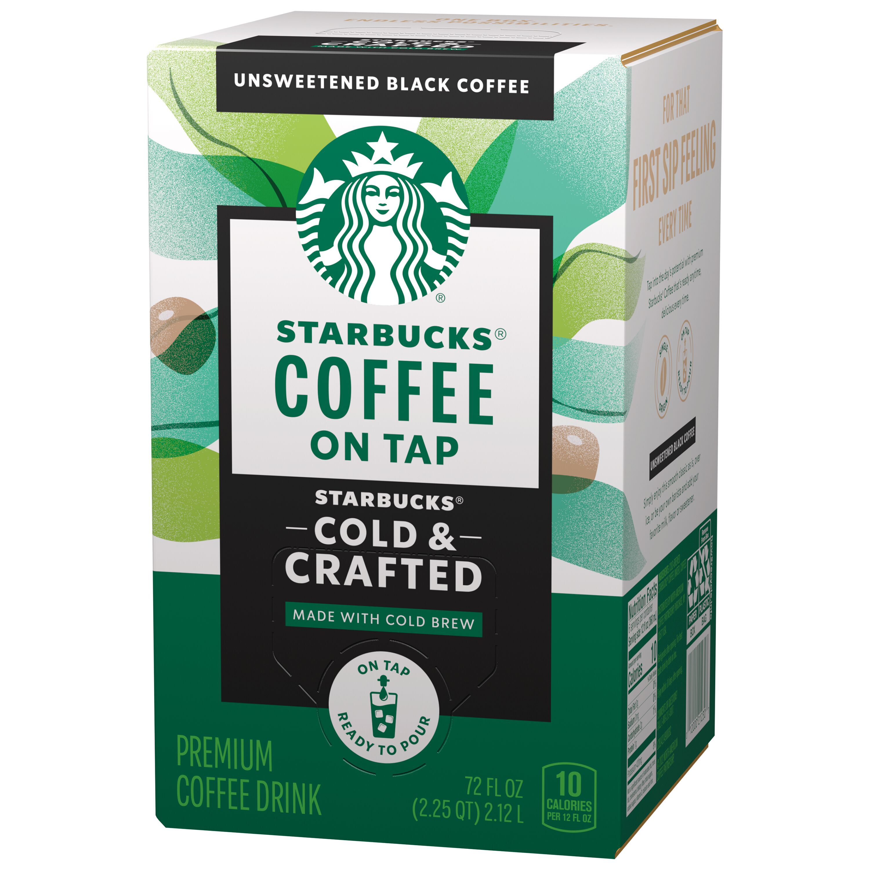 Starbucks, Cold & Crafted, Unsweetened Black Coffee, Premium Coffee Drink thumbnail