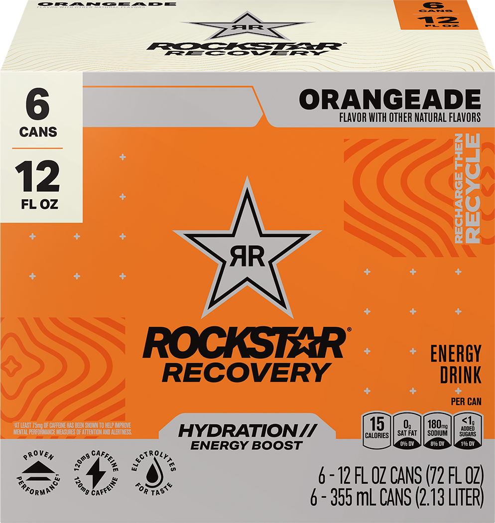 Rockstar, Recovery, Orangeade Flavor, Energy Drink thumbnail