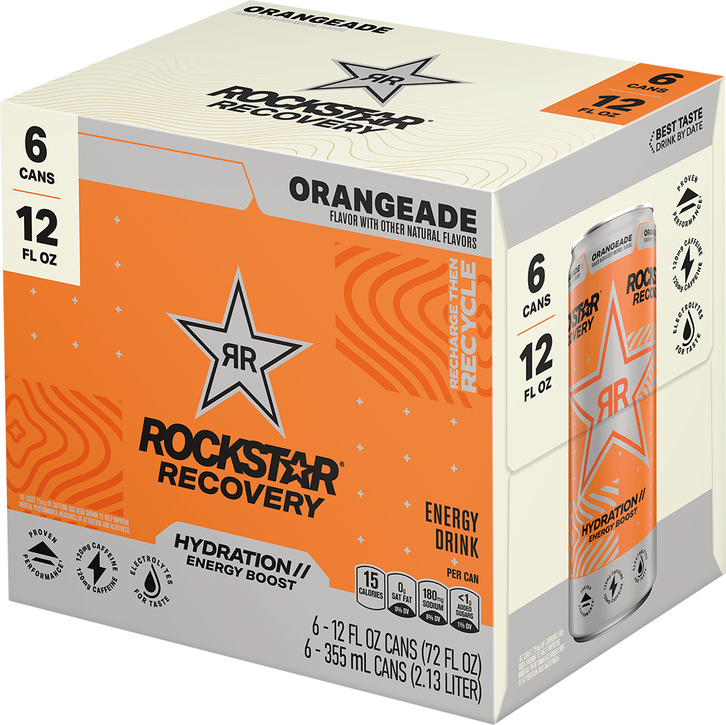 Rockstar, Recovery, Orangeade Flavor, Energy Drink thumbnail