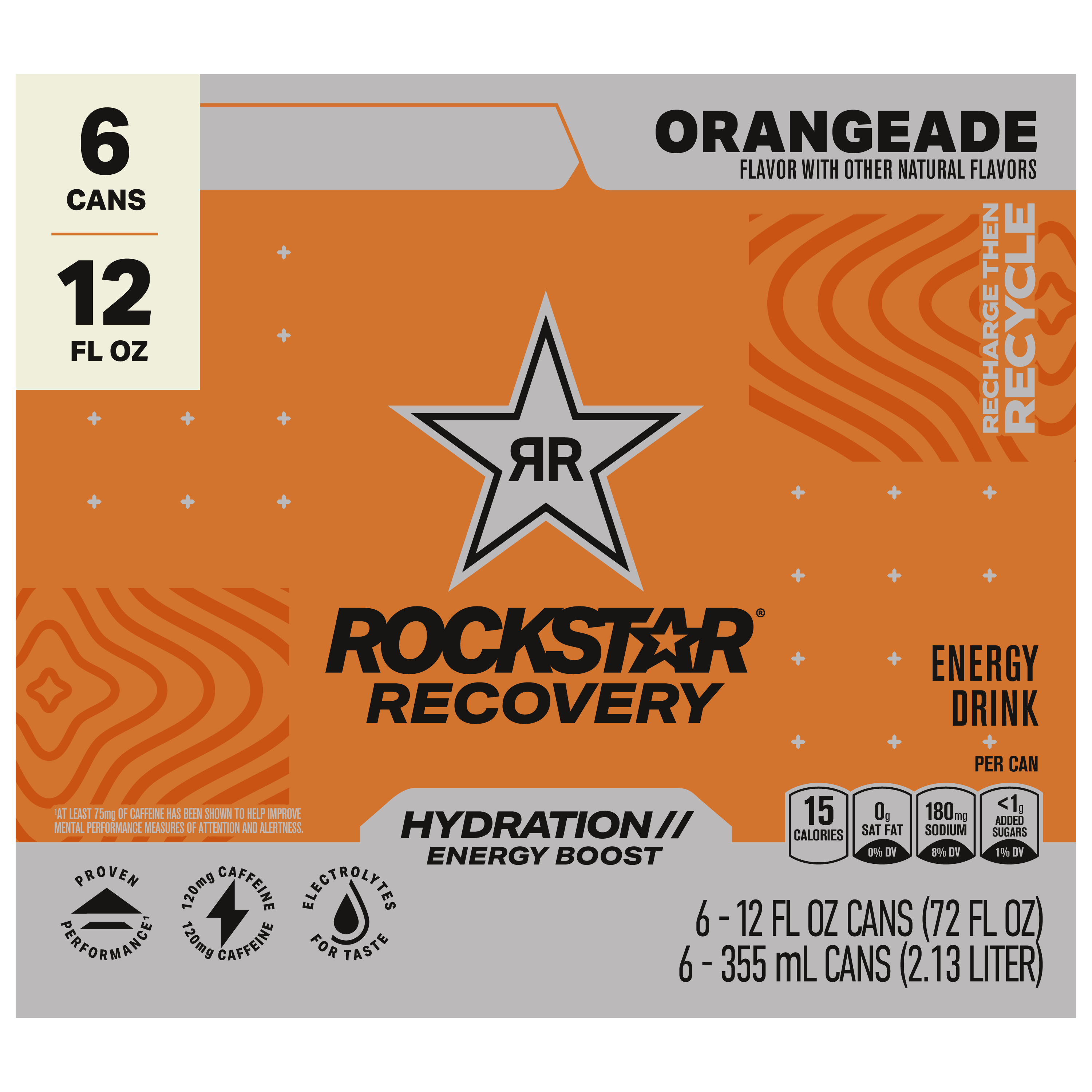 Rockstar, Recovery, Orangeade Flavor, Energy Drink thumbnail
