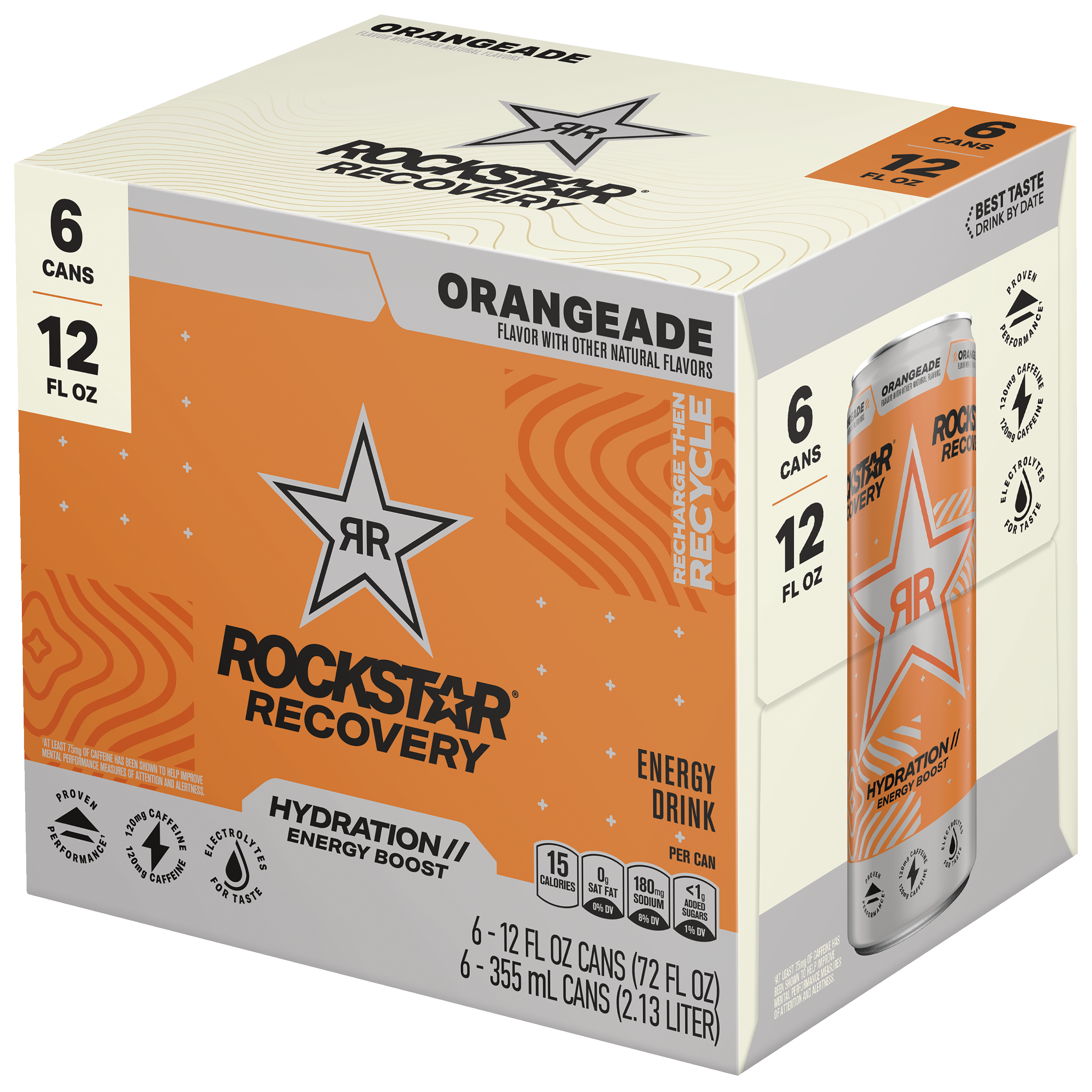 Rockstar, Recovery, Orangeade Flavor, Energy Drink thumbnail