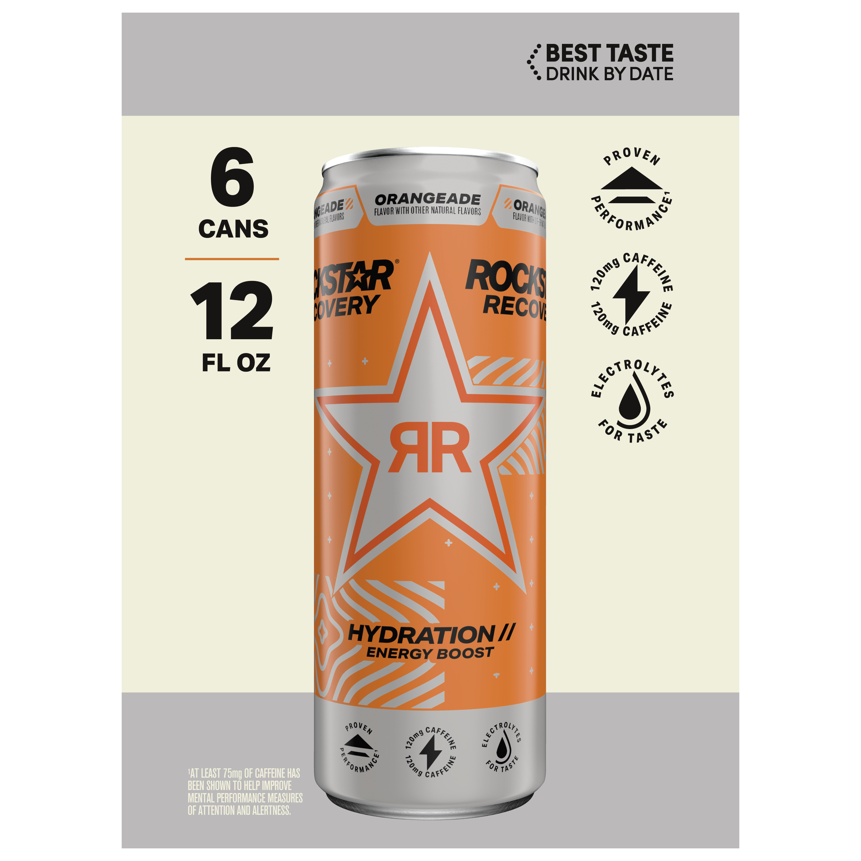 Rockstar, Recovery, Orangeade Flavor, Energy Drink thumbnail