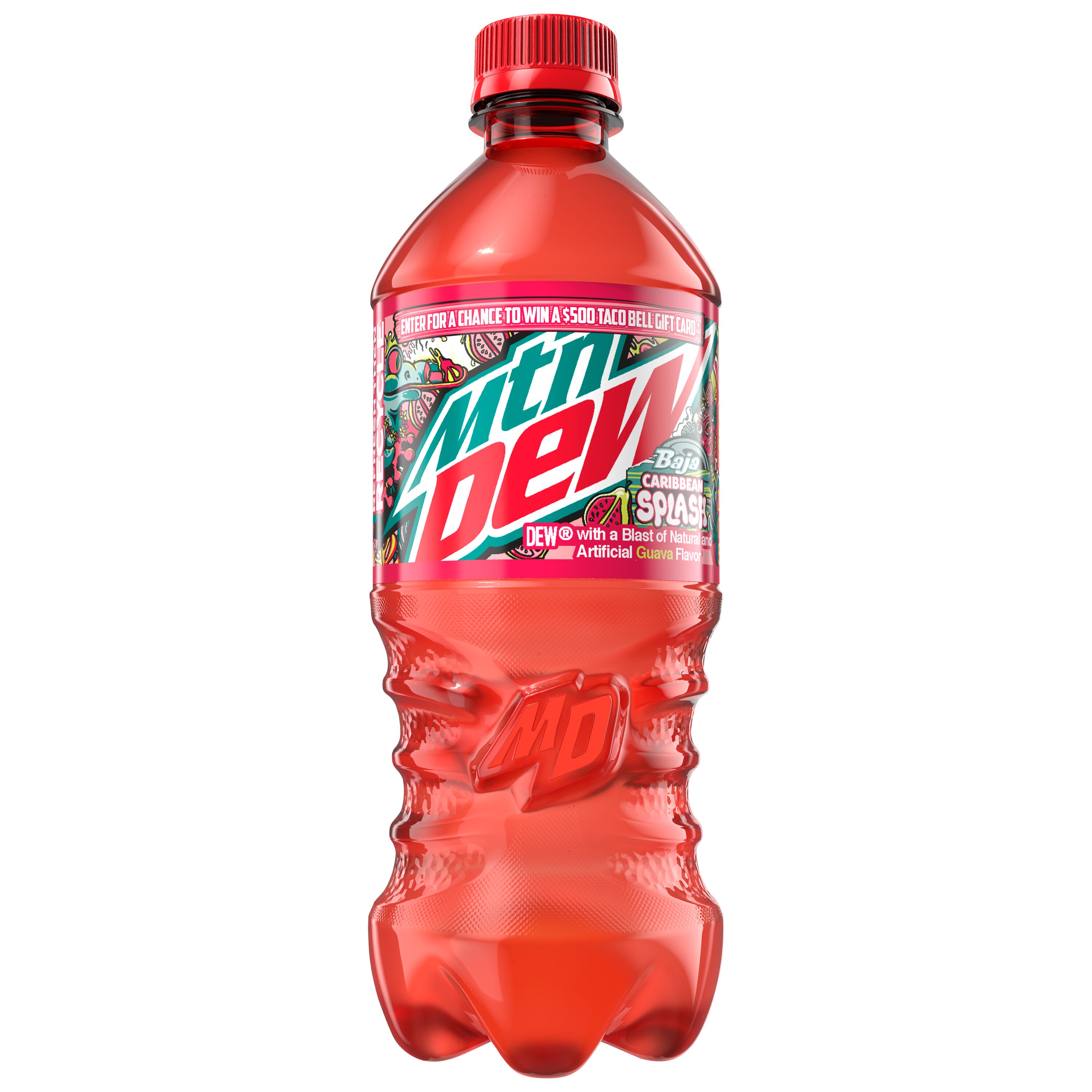 Mountain Dew, Baja Caribbean Splash, Dew With A Blast Of Natural And Artificial Guava Flavor