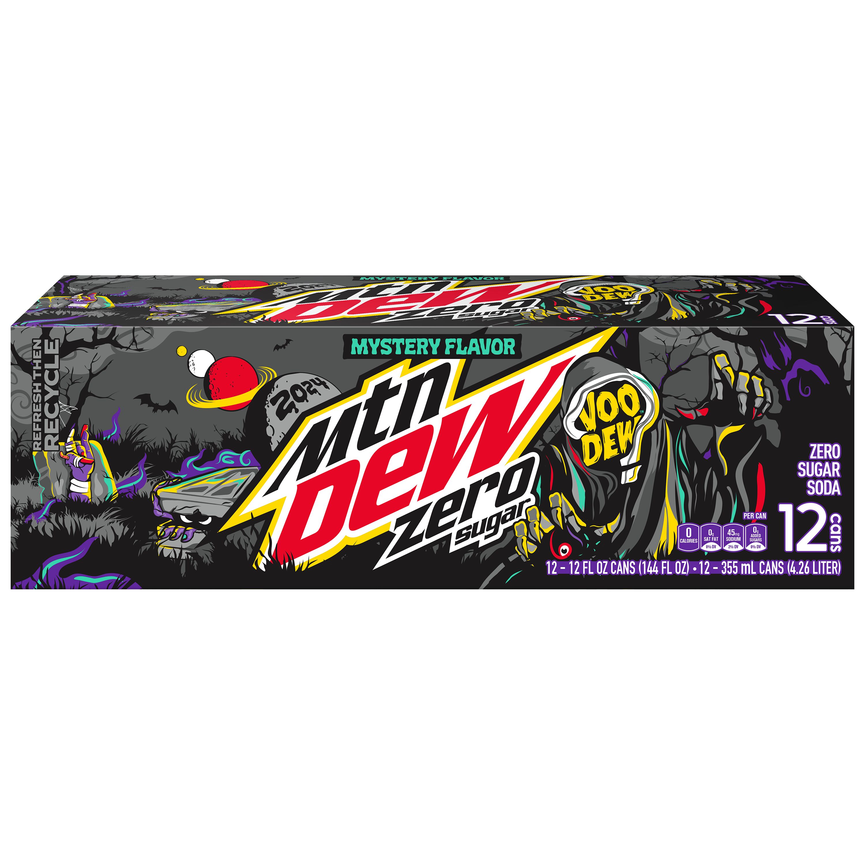 Mountain Dew, Zero Sugar, VooDew Mystery Flavor, Zero Sugar Soda