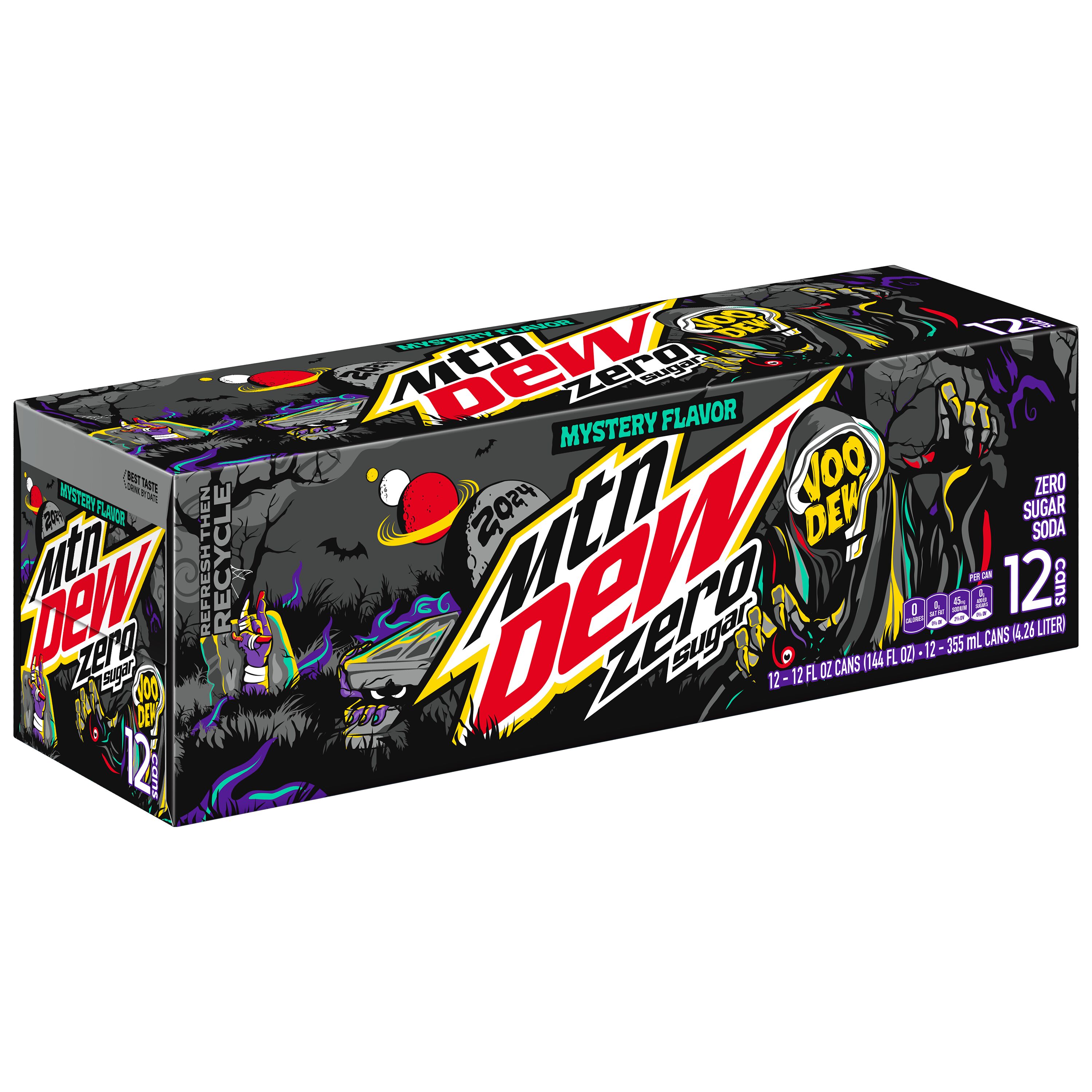 Mountain Dew, Zero Sugar, VooDew Mystery Flavor, Zero Sugar Soda thumbnail