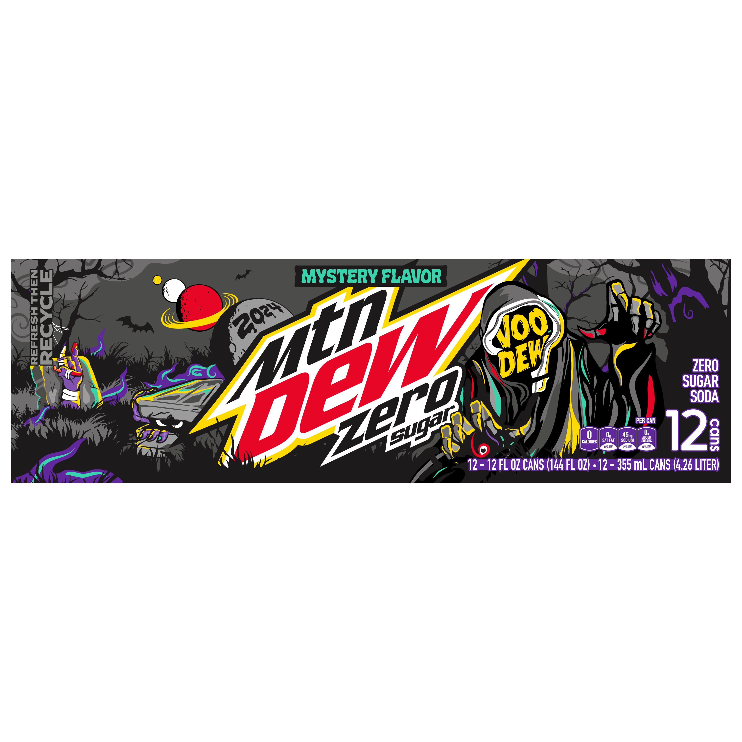 Mountain Dew, Zero Sugar, VooDew Mystery Flavor, Zero Sugar Soda thumbnail