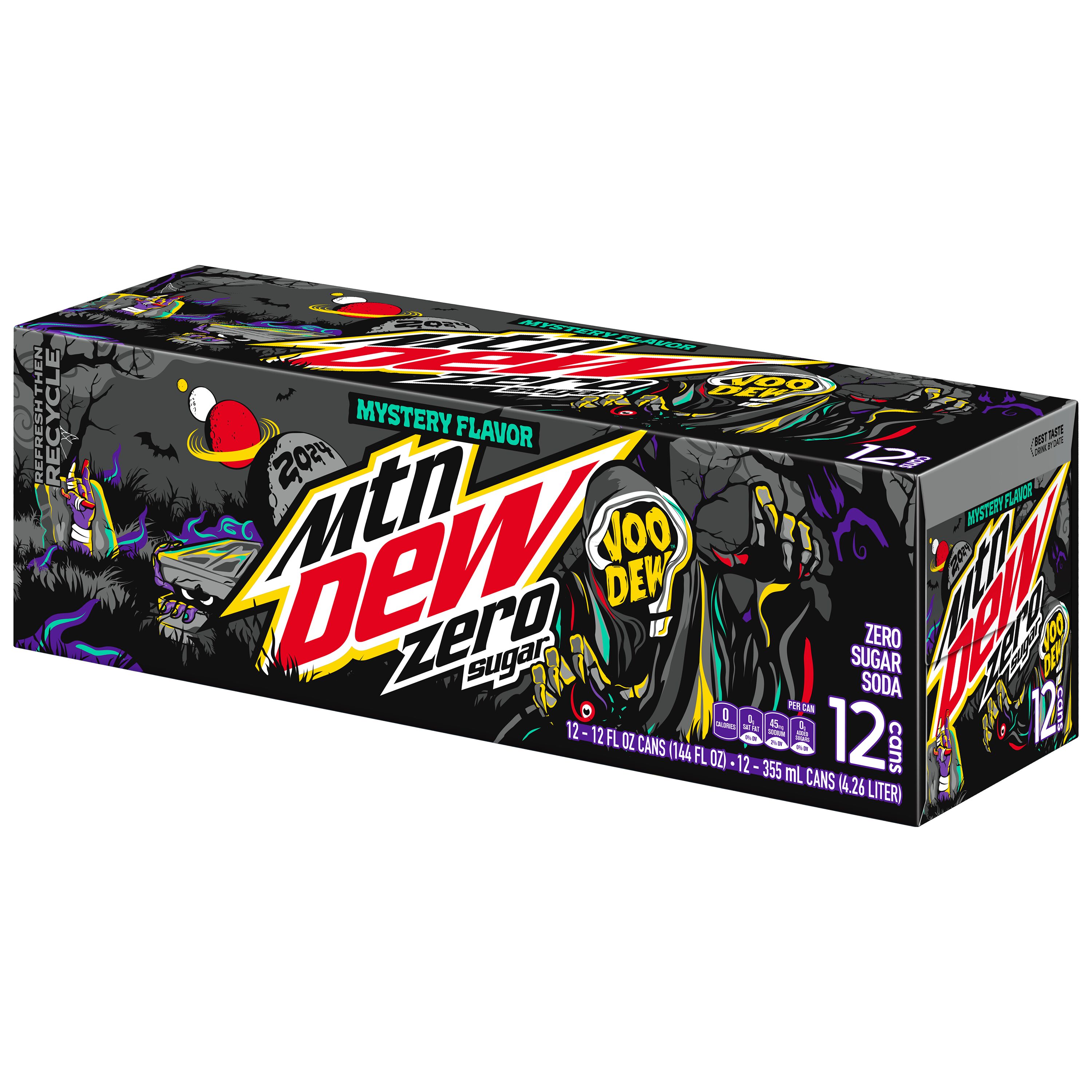 Mountain Dew, Zero Sugar, VooDew Mystery Flavor, Zero Sugar Soda thumbnail