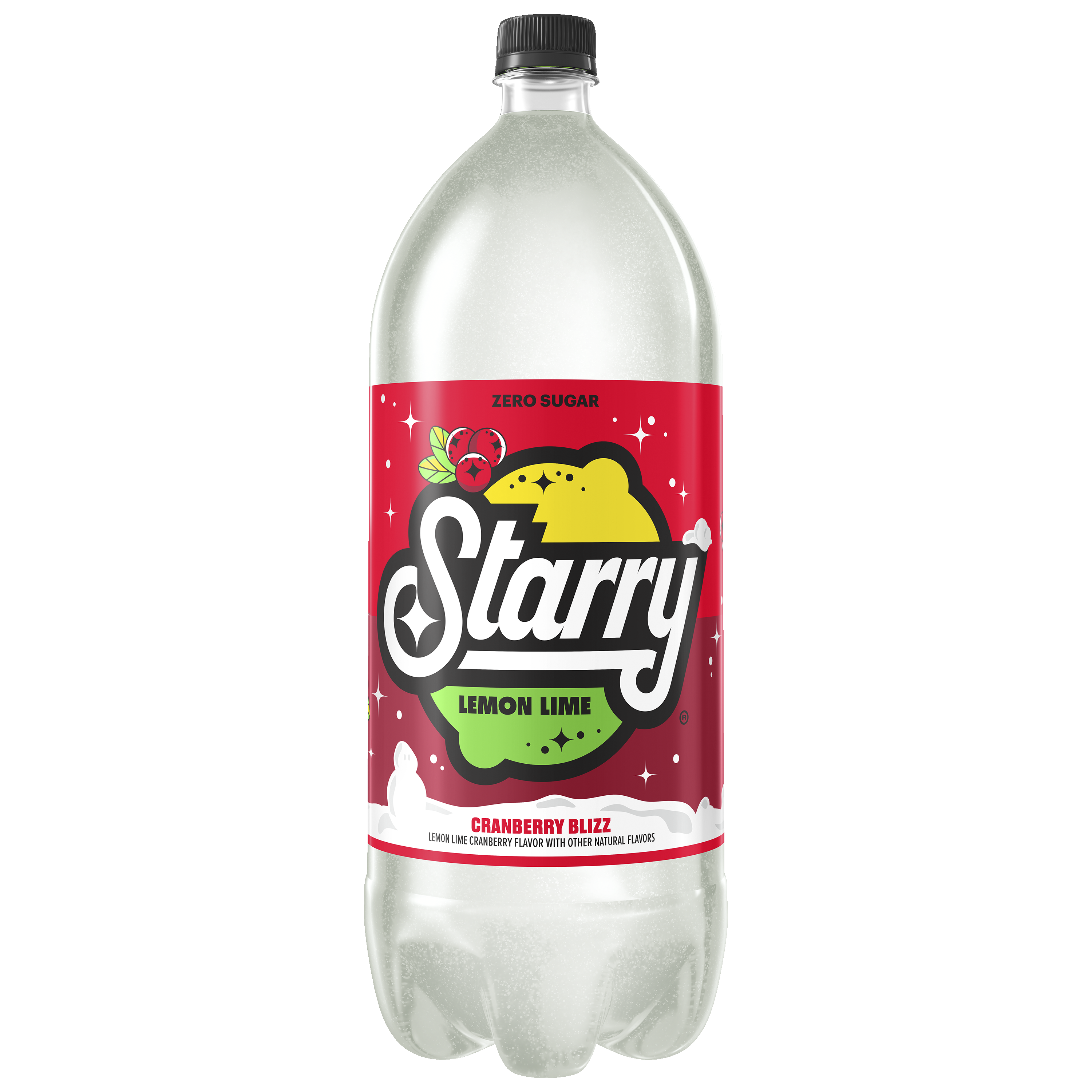 Starry, Zero Sugar, Cranberry Blizz, Lemon Lime Cranberry Flavored Soda