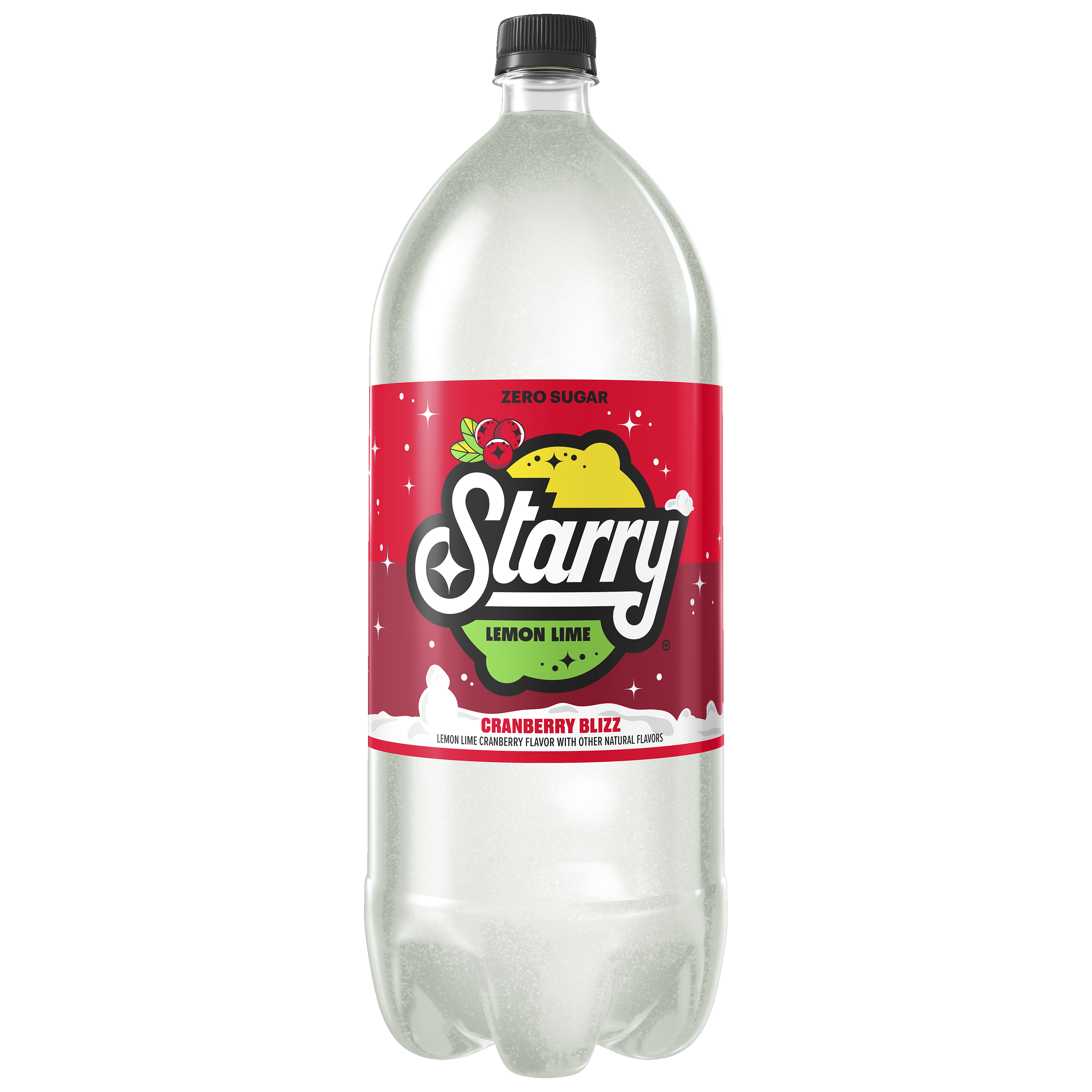 Starry, Zero Sugar, Cranberry Blizz, Lemon Lime Cranberry Flavored Soda