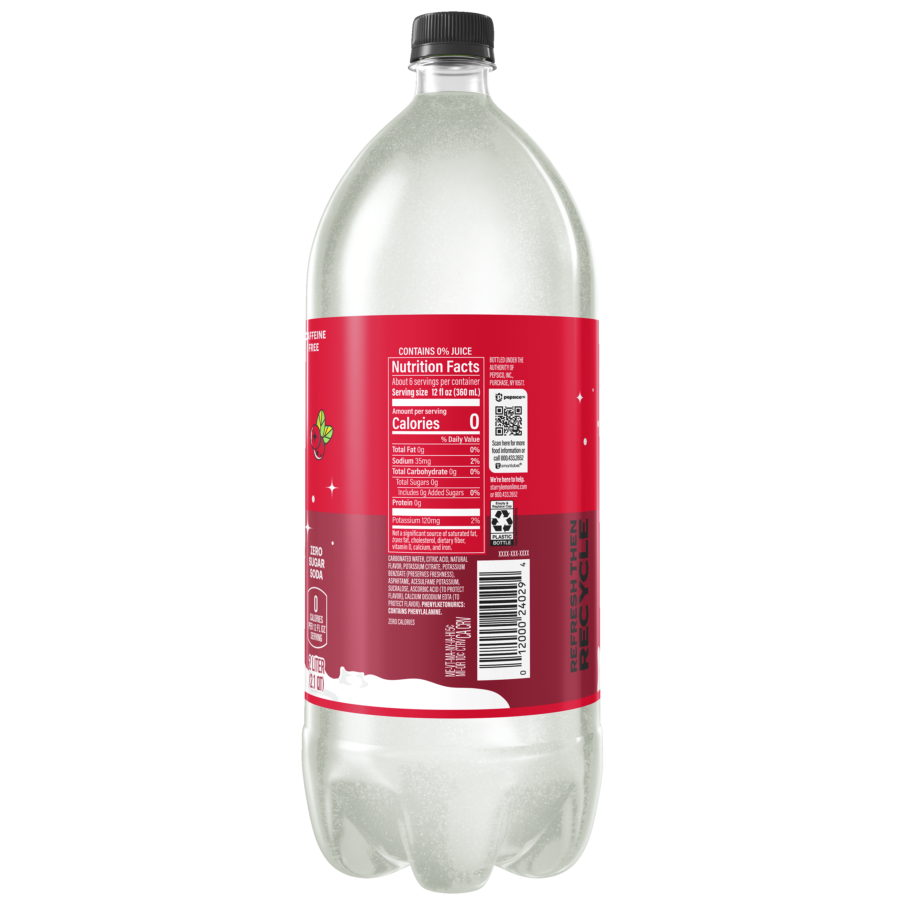 Starry, Zero Sugar, Cranberry Blizz, Lemon Lime Cranberry Flavored Soda thumbnail