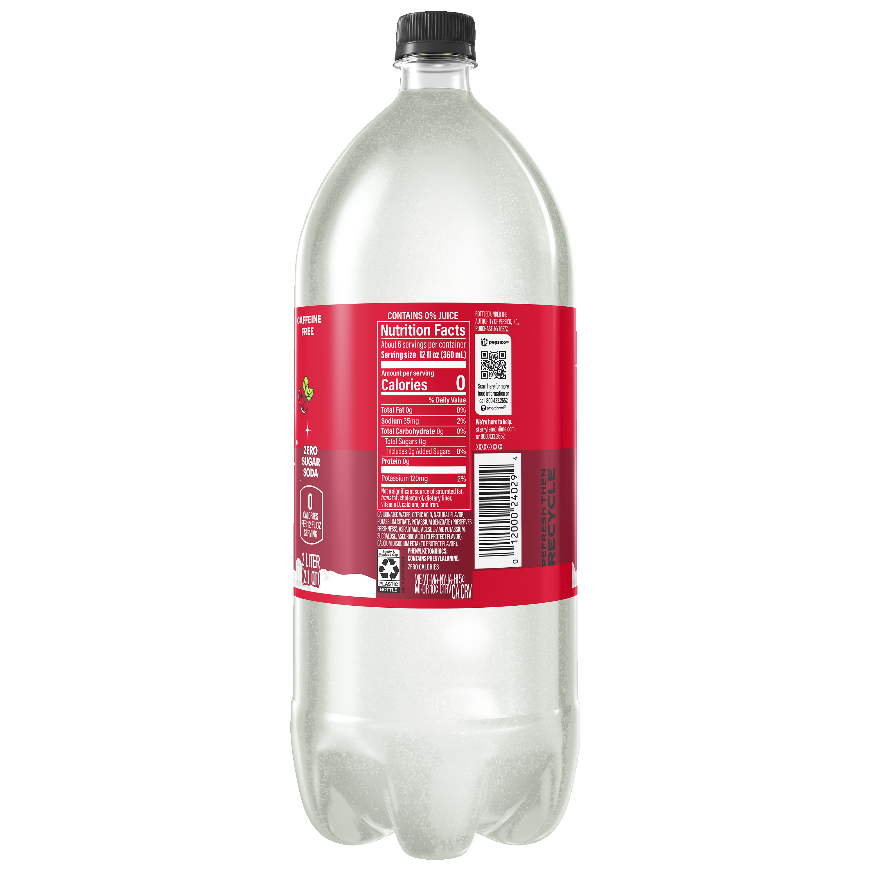 Starry, Zero Sugar, Cranberry Blizz, Lemon Lime Cranberry Flavored Soda thumbnail