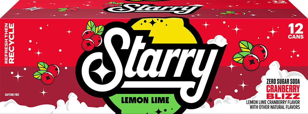 Starry, Zero Sugar, Cranberry Blizz, Lemon Lime Cranberry Flavored Soda thumbnail