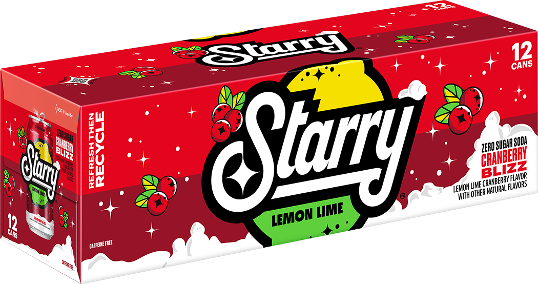 Starry, Zero Sugar, Cranberry Blizz, Lemon Lime Cranberry Flavored Soda thumbnail