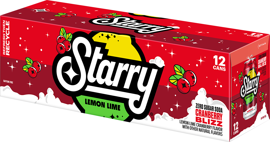 Starry, Zero Sugar, Cranberry Blizz, Lemon Lime Cranberry Flavored Soda thumbnail