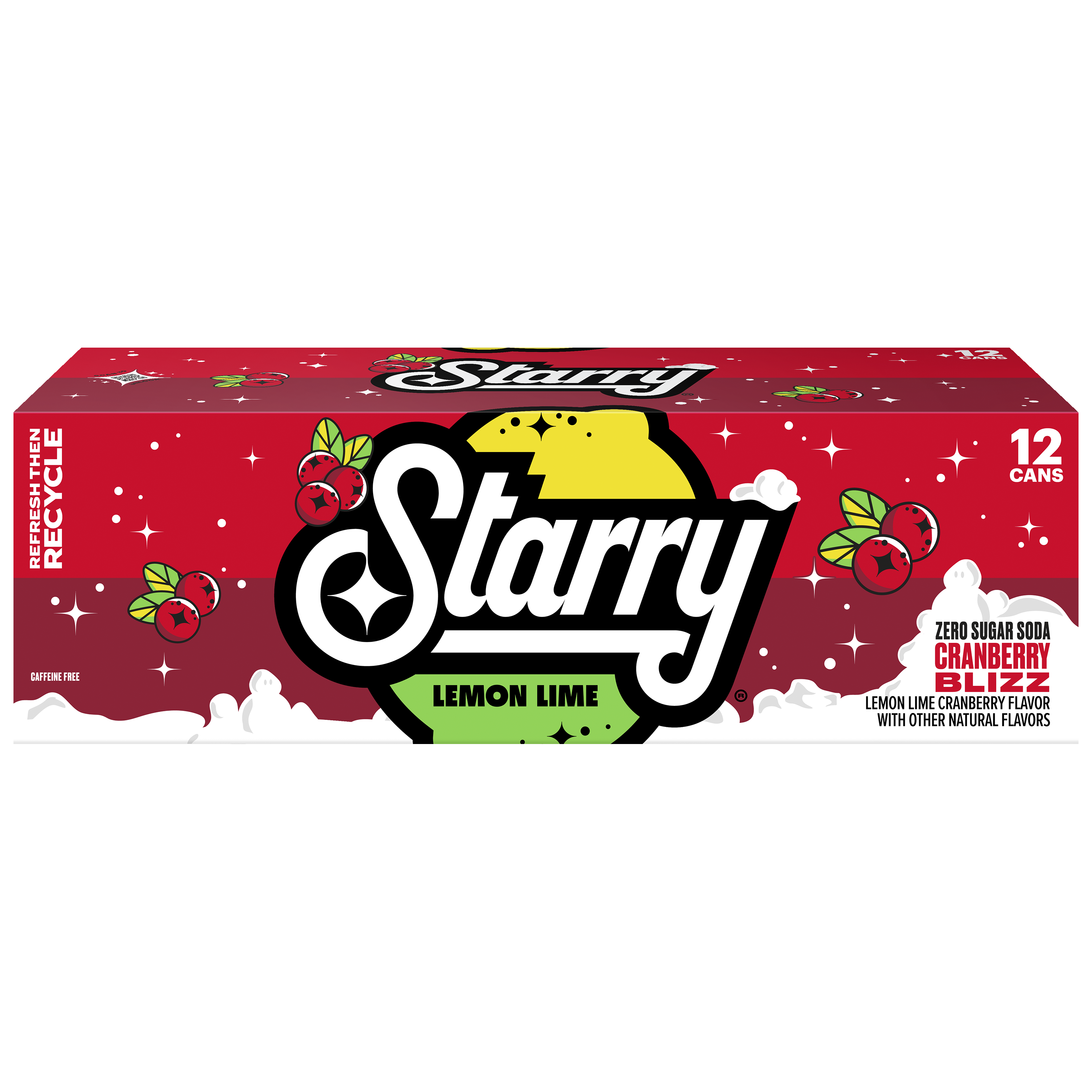 Starry, Zero Sugar, Cranberry Blizz, Lemon Lime Cranberry Flavored Soda thumbnail