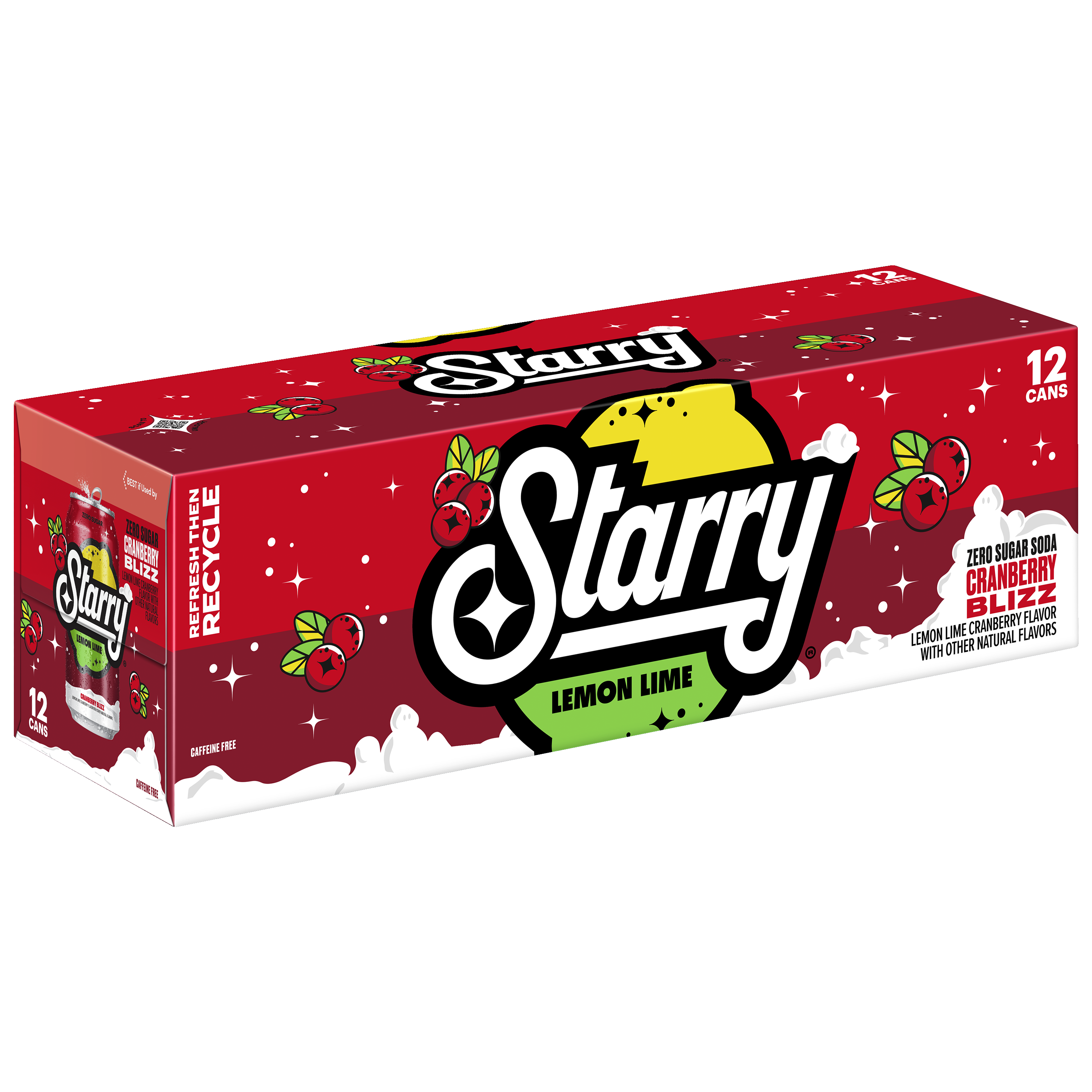 Starry, Zero Sugar, Cranberry Blizz, Lemon Lime Cranberry Flavored Soda thumbnail