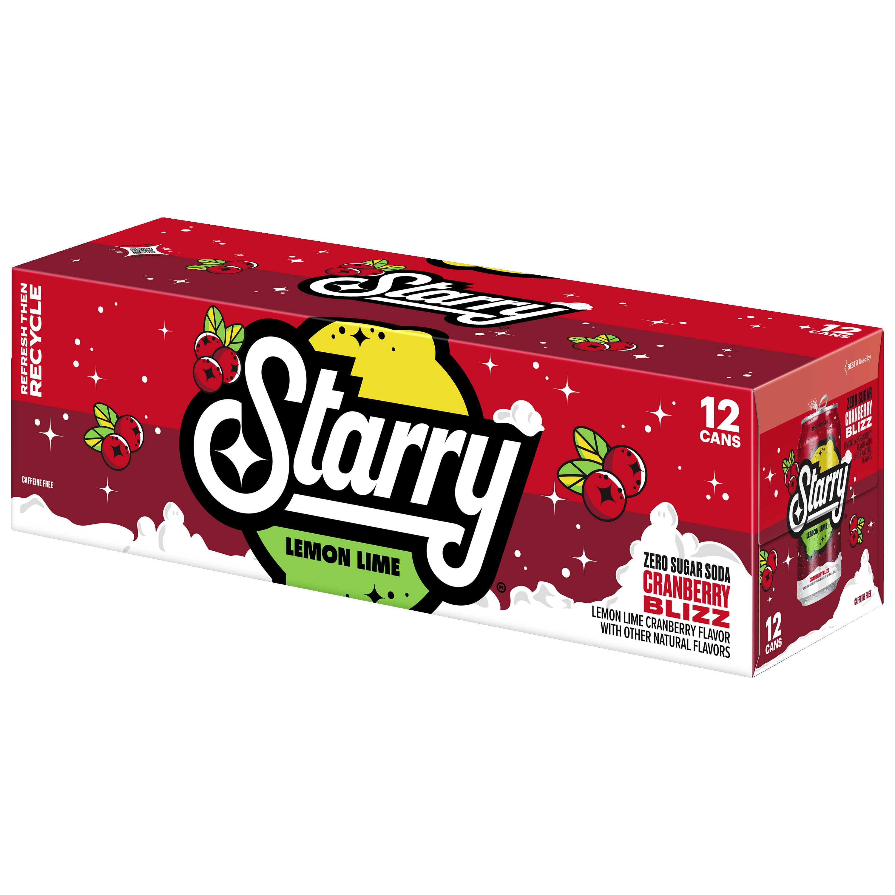 Starry, Zero Sugar, Cranberry Blizz, Lemon Lime Cranberry Flavored Soda thumbnail