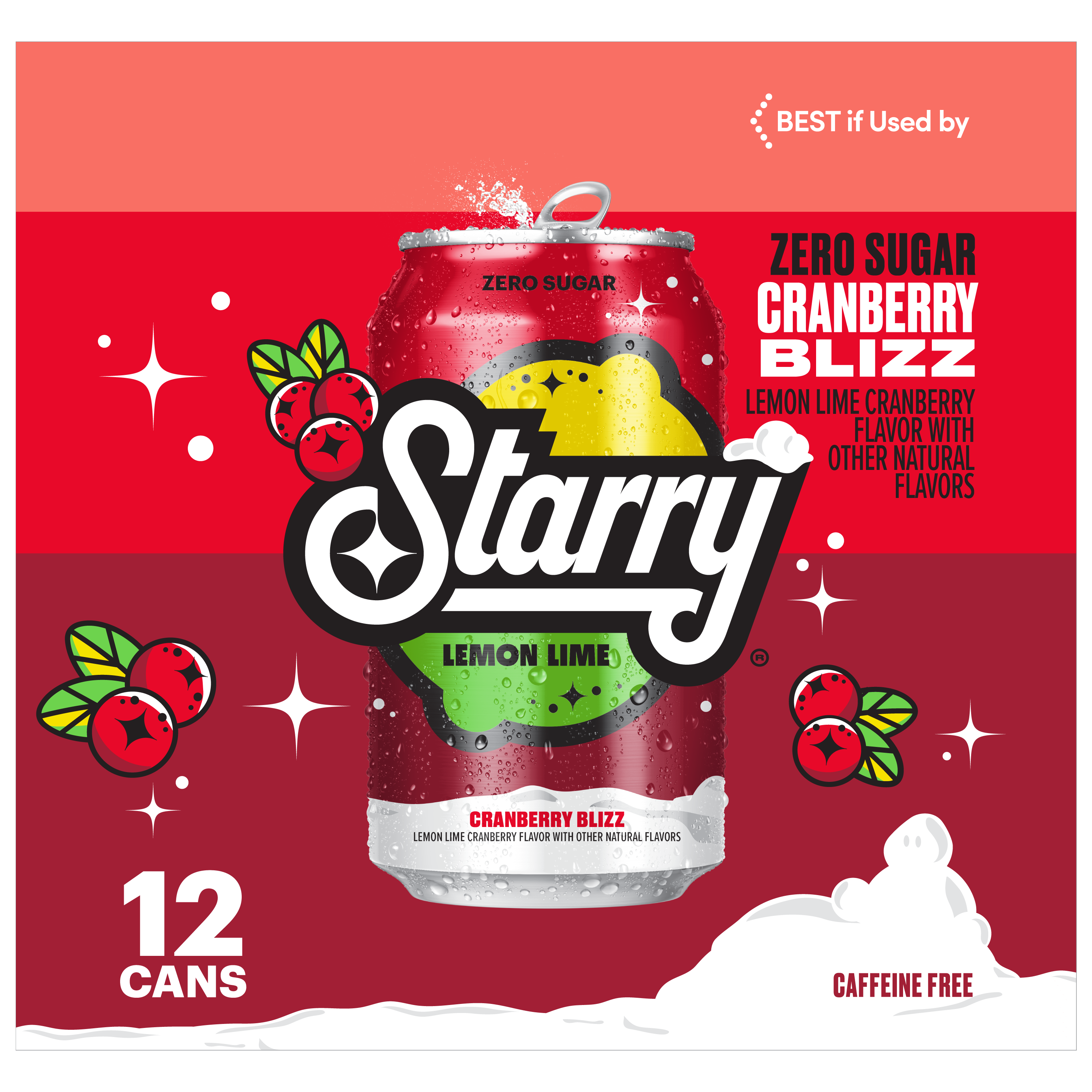 Starry, Zero Sugar, Cranberry Blizz, Lemon Lime Cranberry Flavored Soda thumbnail