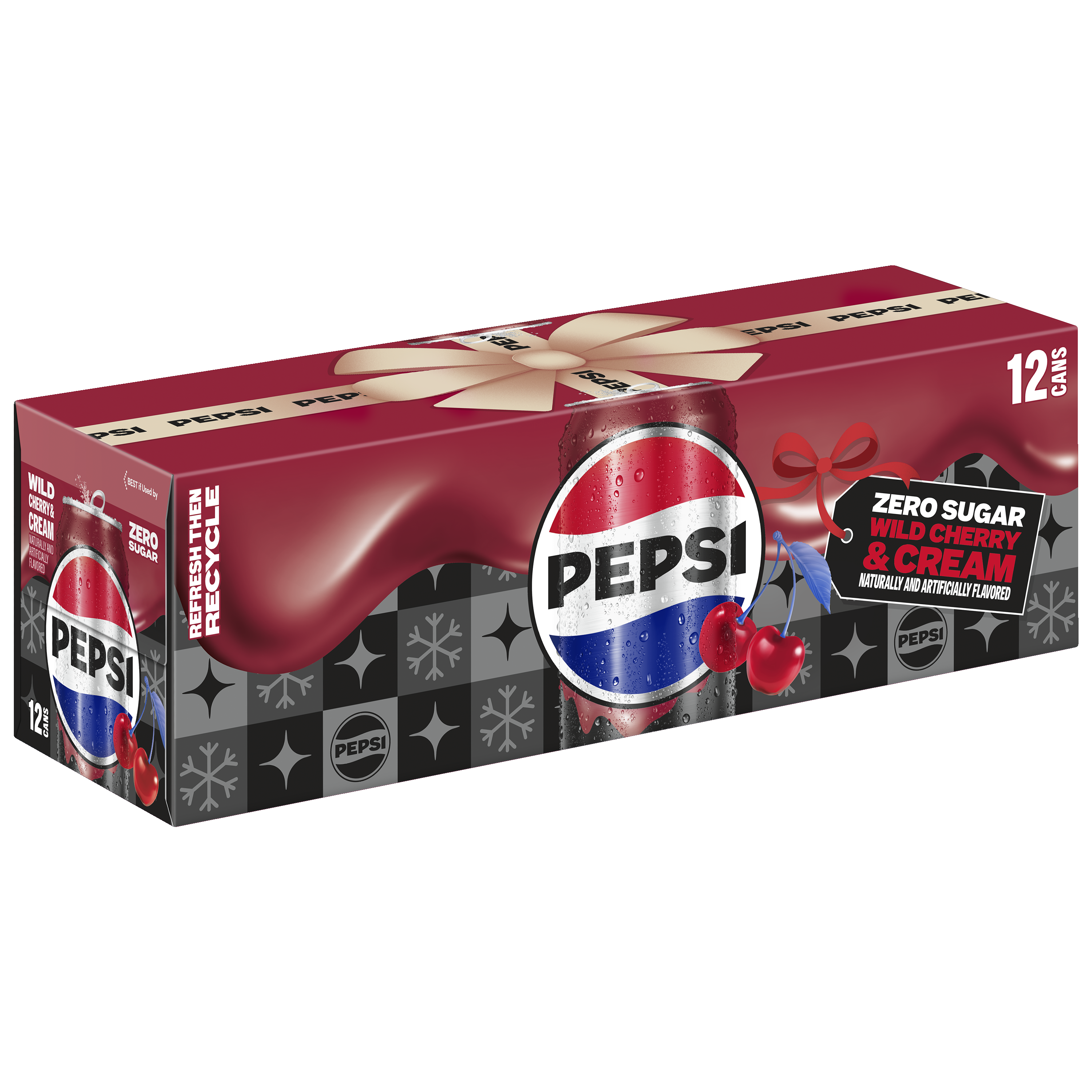 Pepsi, Zero Sugar, Wild Cherry & Cream Naturally And Artificially Flavored thumbnail