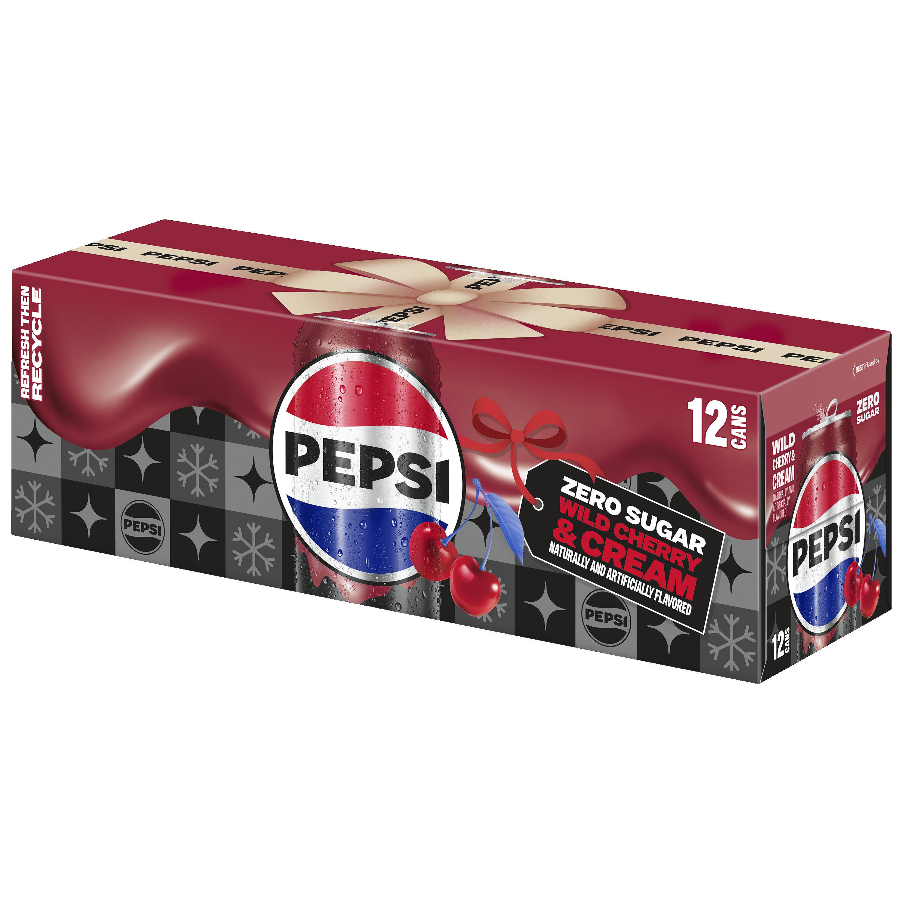Pepsi, Zero Sugar, Wild Cherry & Cream Naturally And Artificially Flavored thumbnail