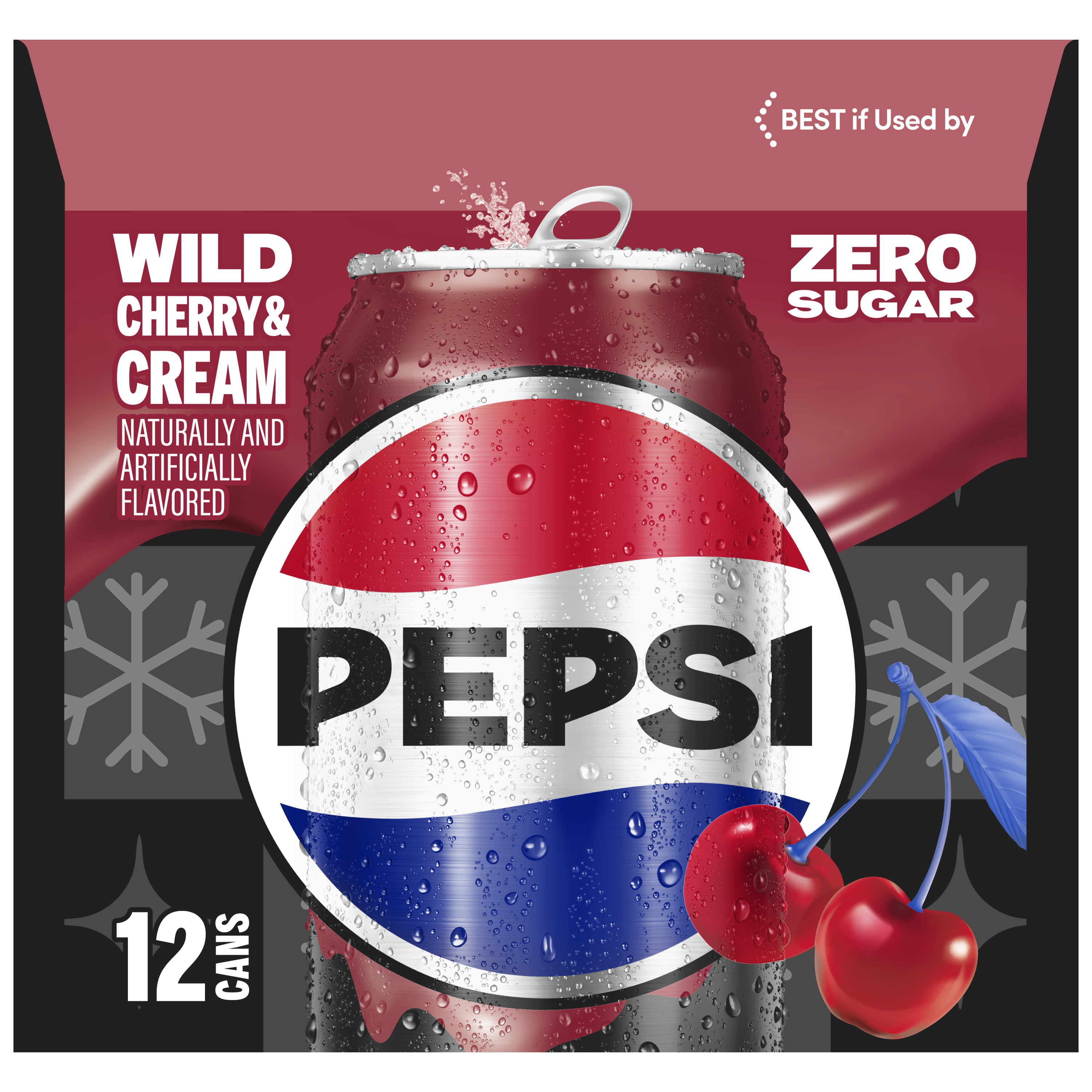 Pepsi, Zero Sugar, Wild Cherry & Cream Naturally And Artificially Flavored thumbnail