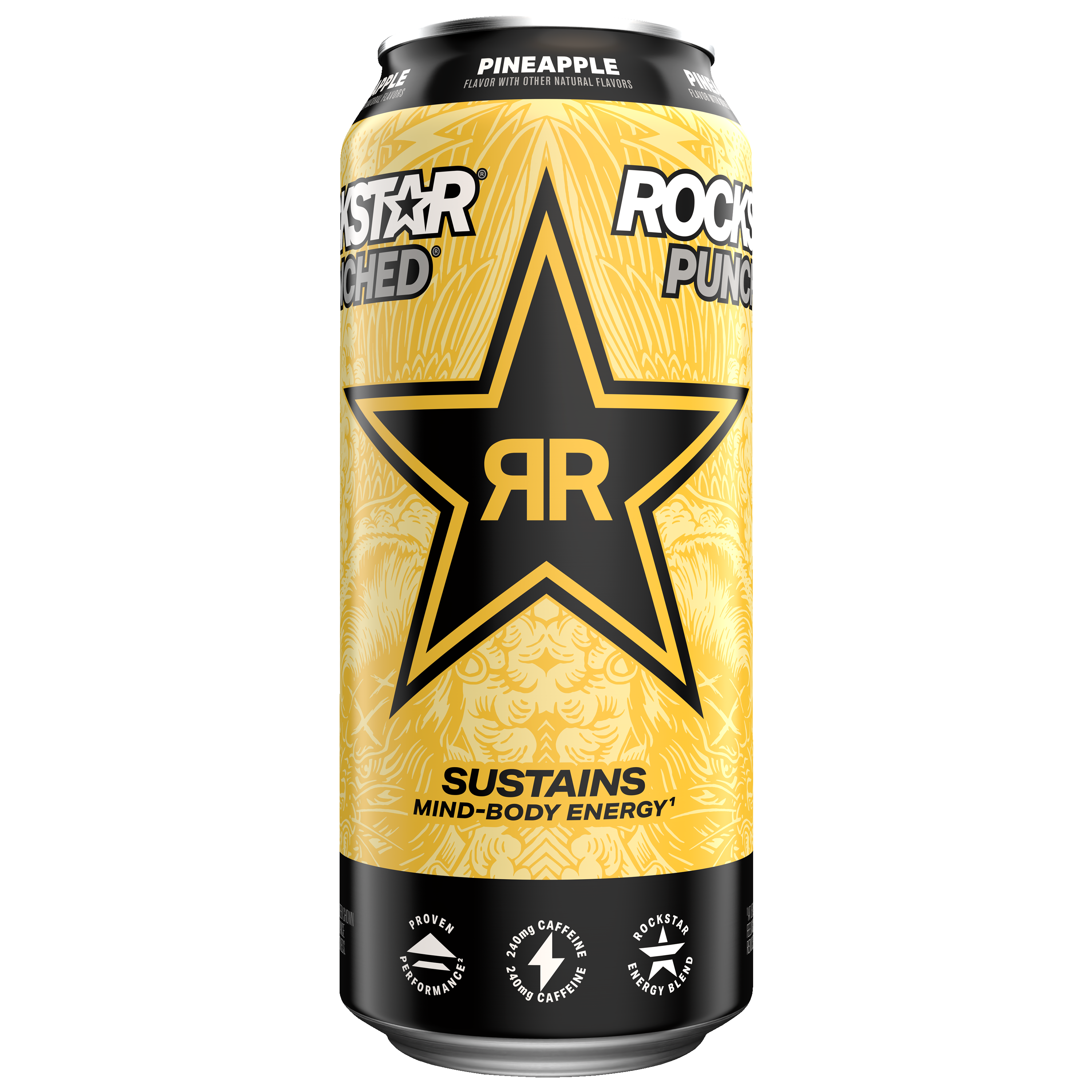 Rockstar, Punched, Pineapple Flavor, Energy Drink