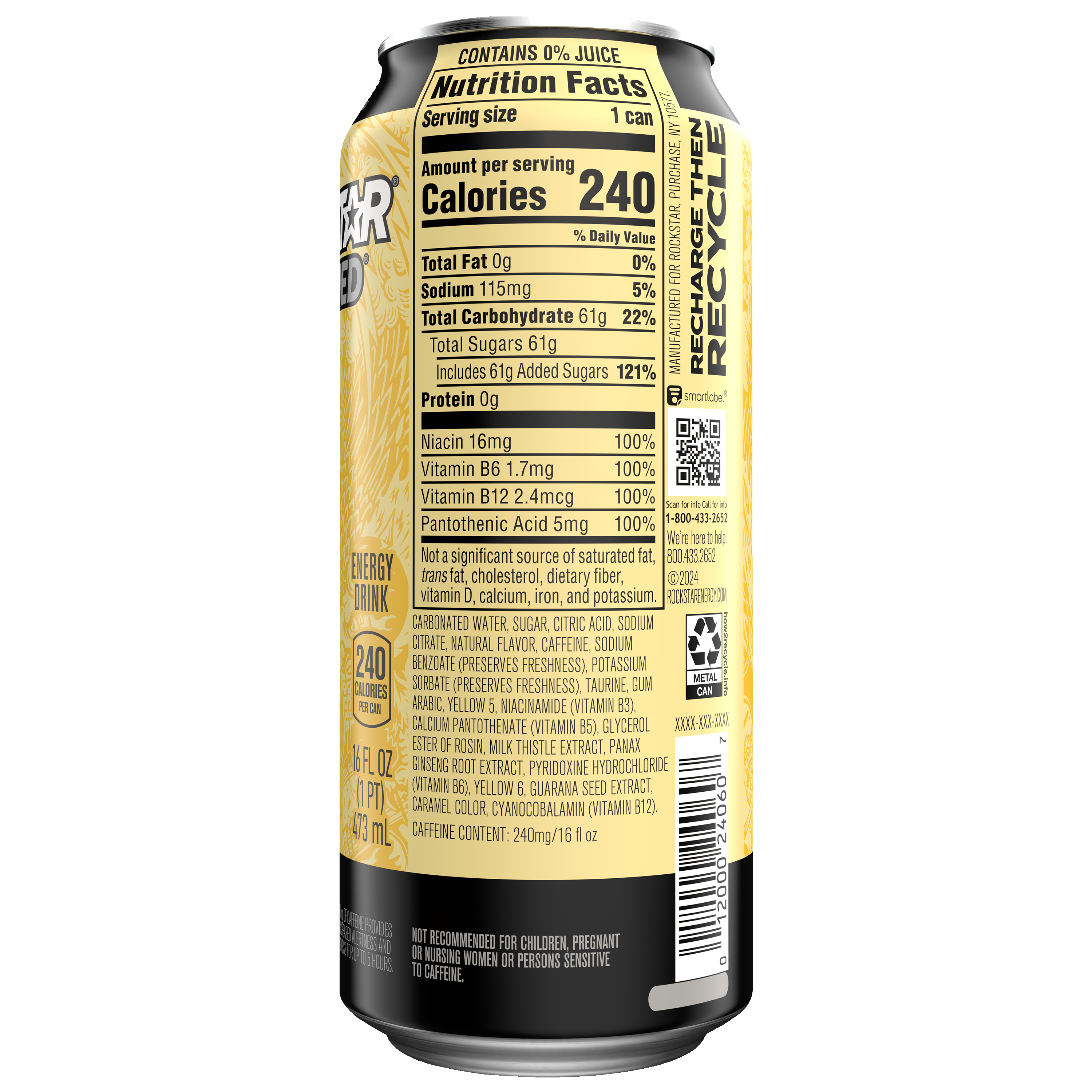 Rockstar, Punched, Pineapple Flavor, Energy Drink thumbnail